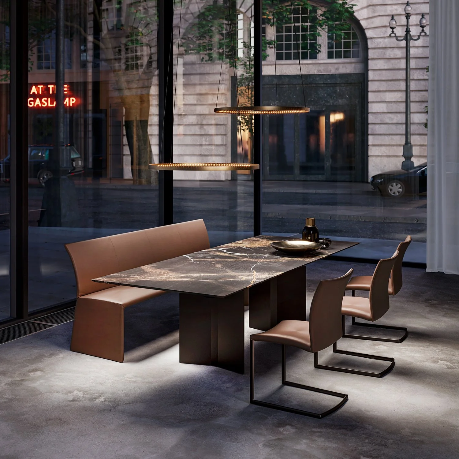 draenert | atlas table | extendable + pivotable | dreaming green stone 160/230x92cm - Image 7