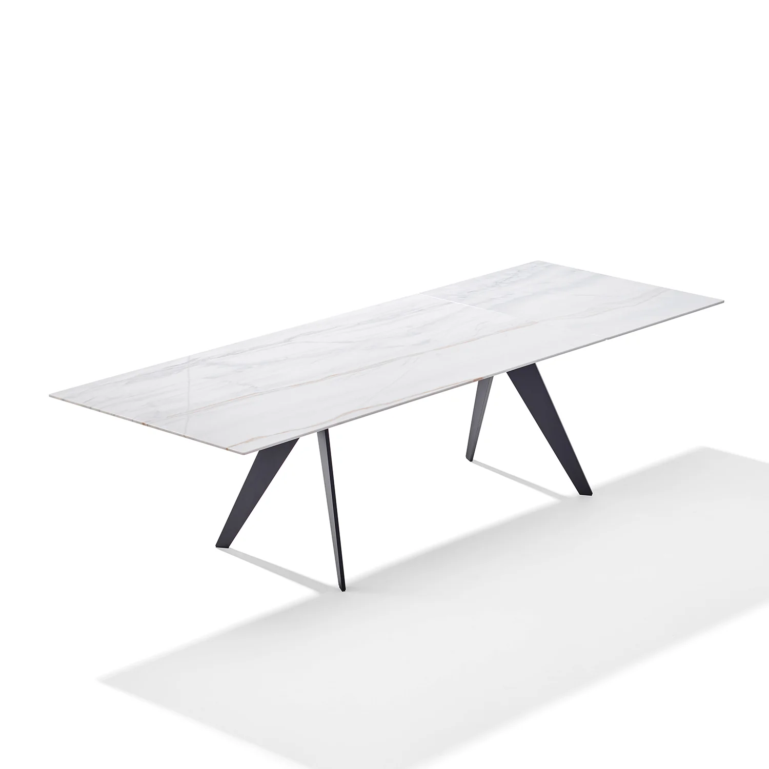 draenert | atlas table | swivel extension | belvedere stone + black base 200/280x105cm - Image 28