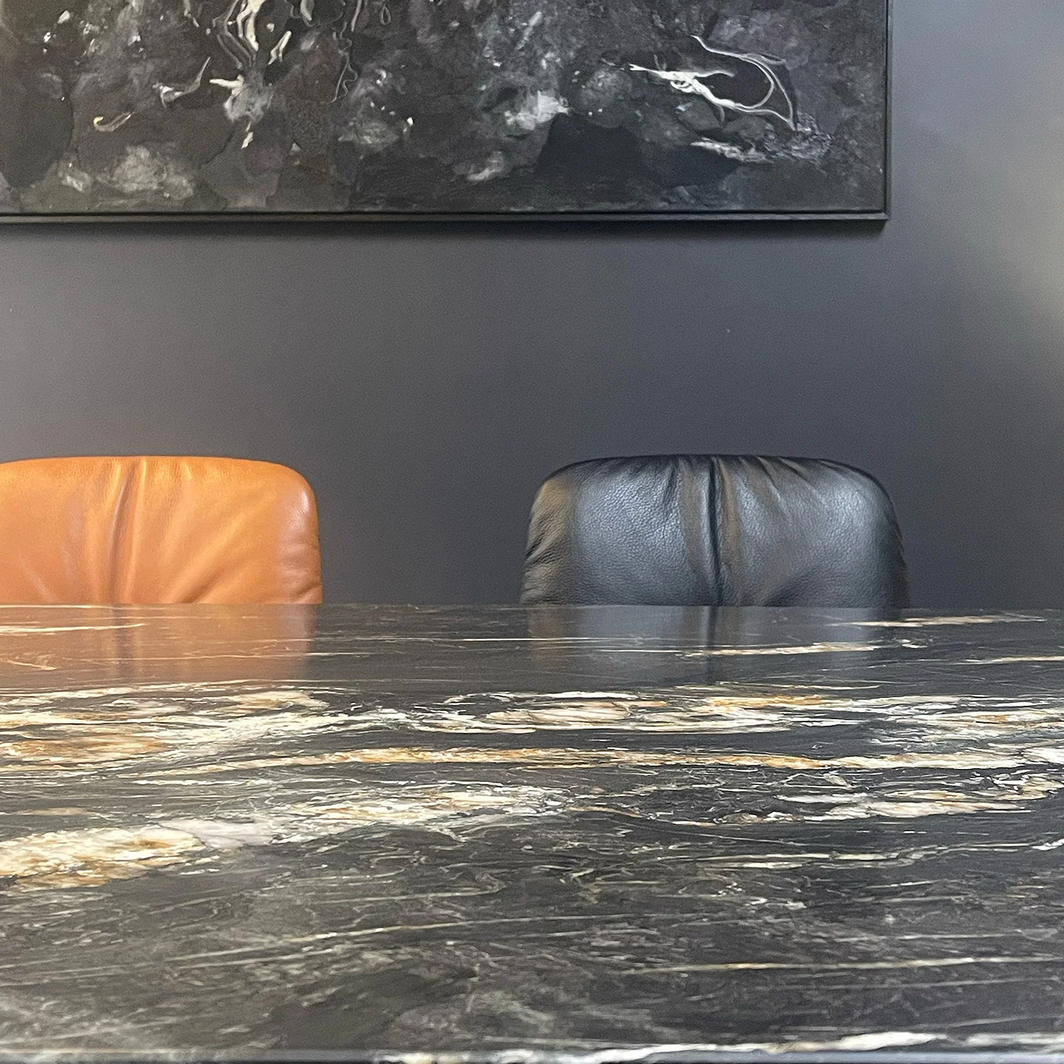 draenert | atlas table | swivel extension | belvedere stone + black base 200/280x105cm - Image 4
