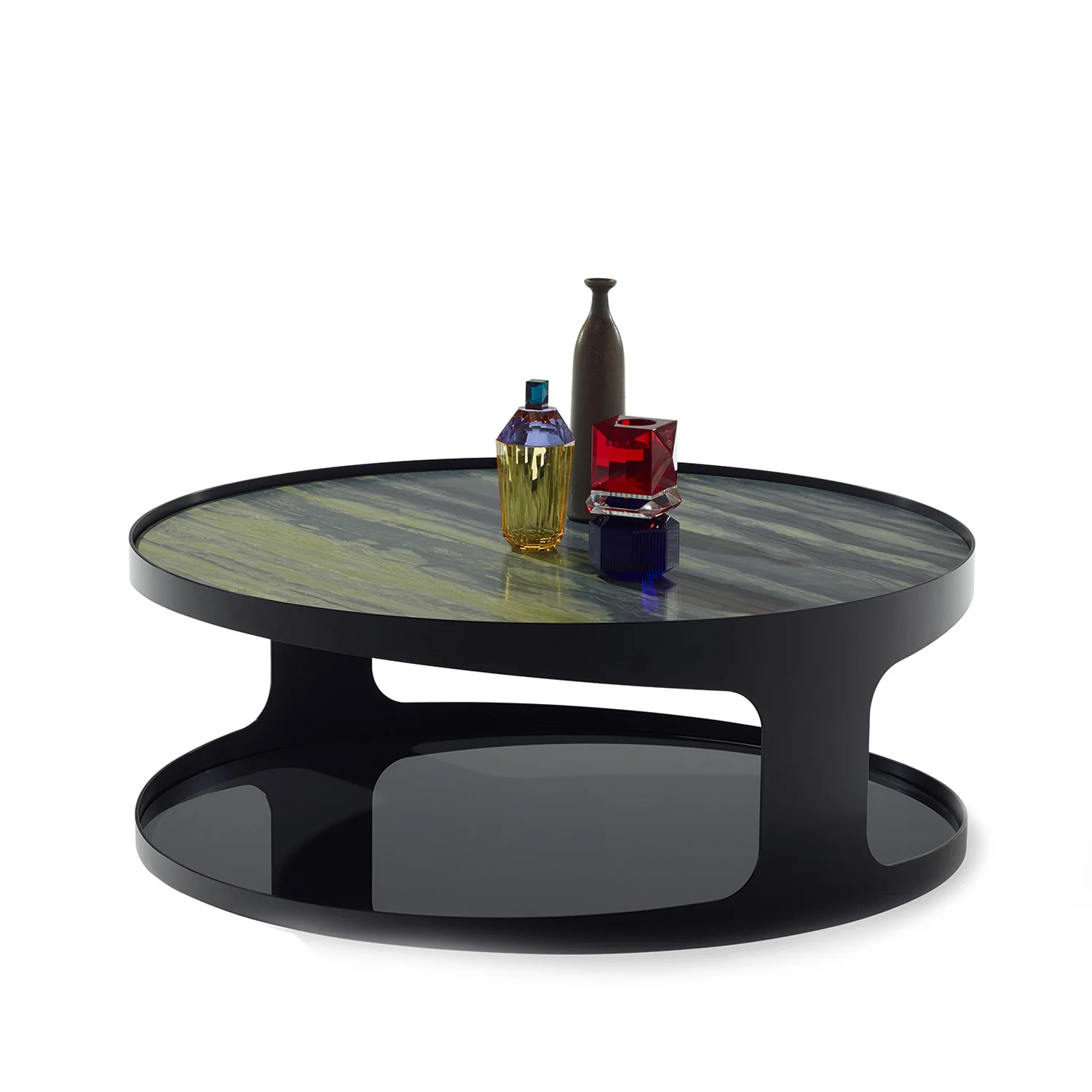 draenert | colin coffee table | verde bamboo stone + black frame - Image 4