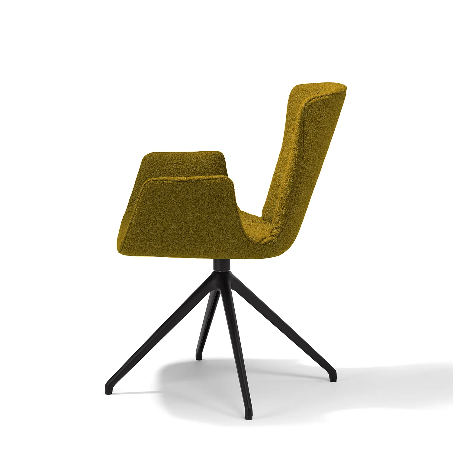 draenert | dexter armchair | swivel base | black leather + charmelle cloud 55 - Image 11