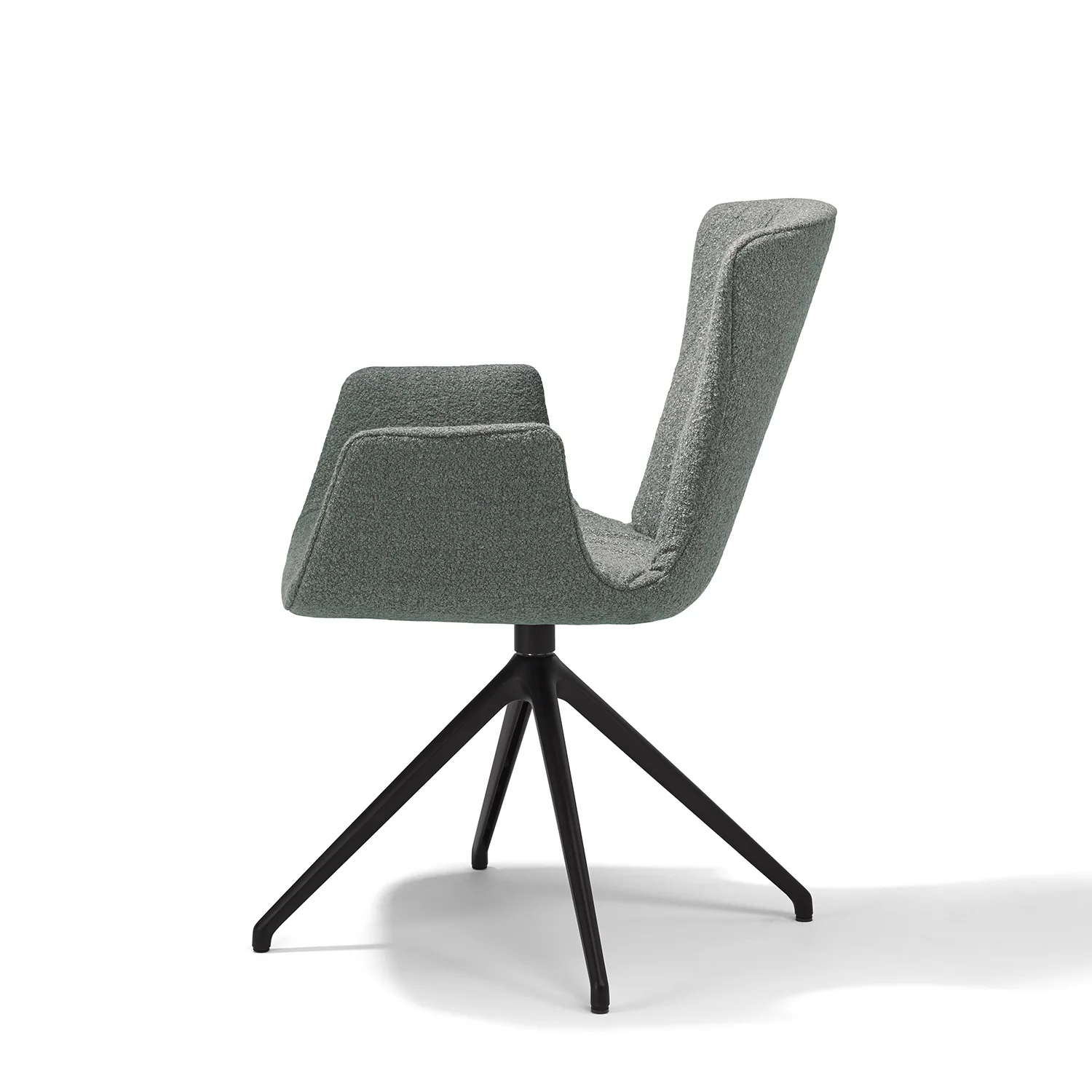 draenert | dexter armchair | swivel base | black leather + charmelle cloud 55 - Image 14