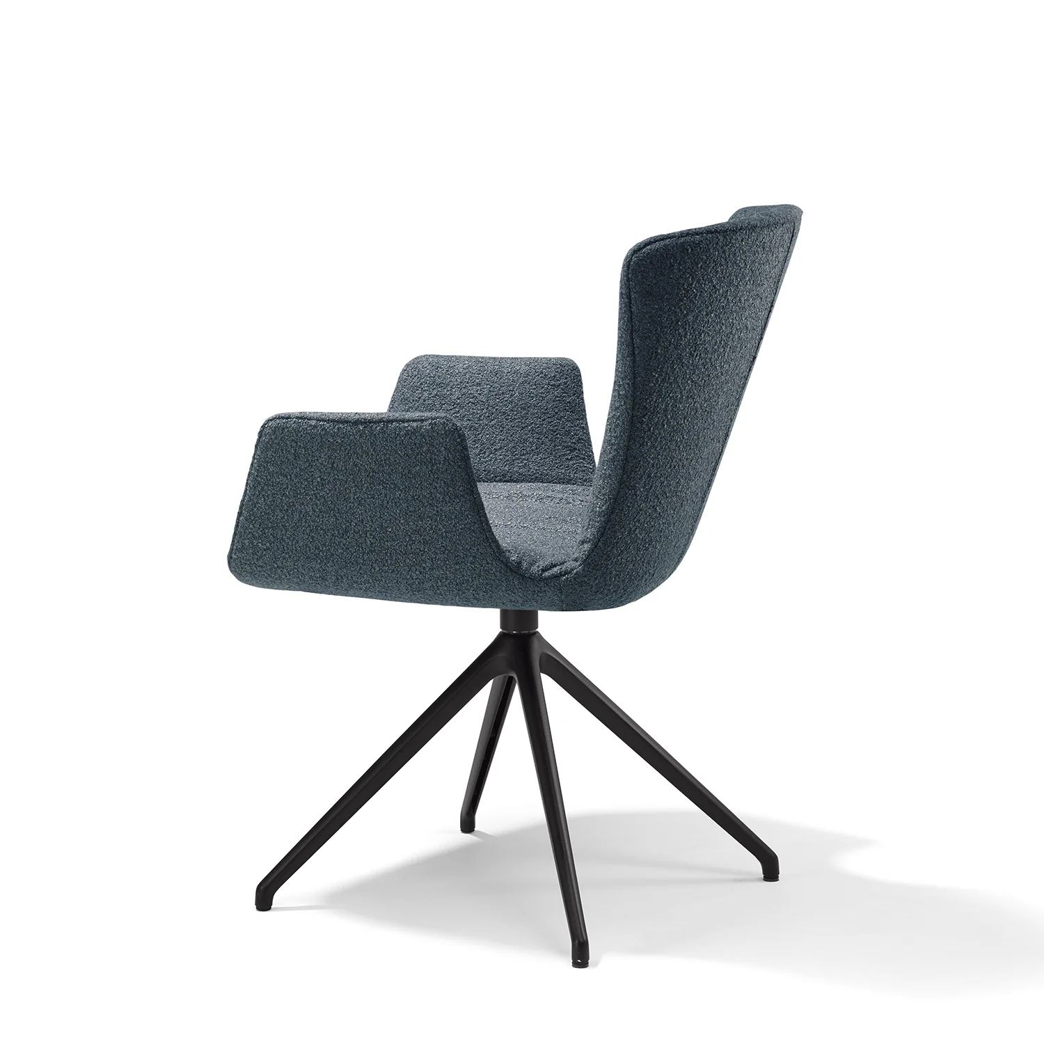 draenert | dexter armchair | swivel base | black leather + charmelle cloud 55 - Image 15