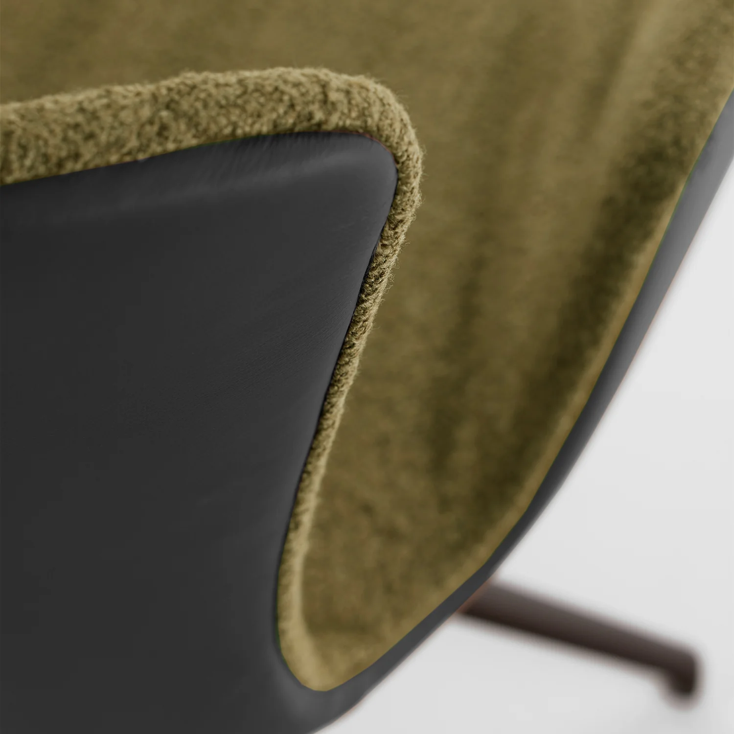 draenert | dexter armchair | swivel base | black leather + charmelle cloud 55 - Image 3