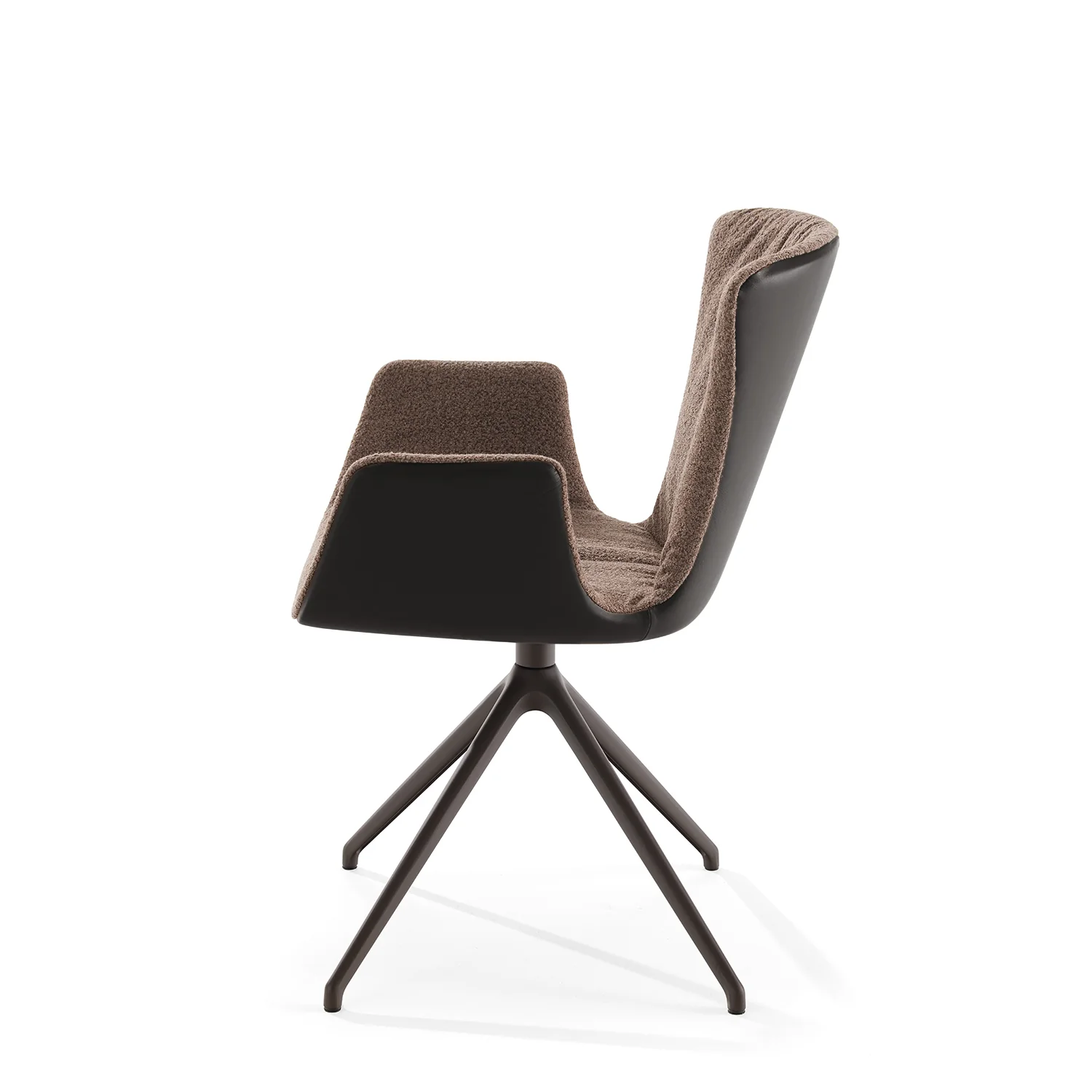 draenert | dexter armchair | swivel base | black leather + charmelle cloud 55 - Image 5