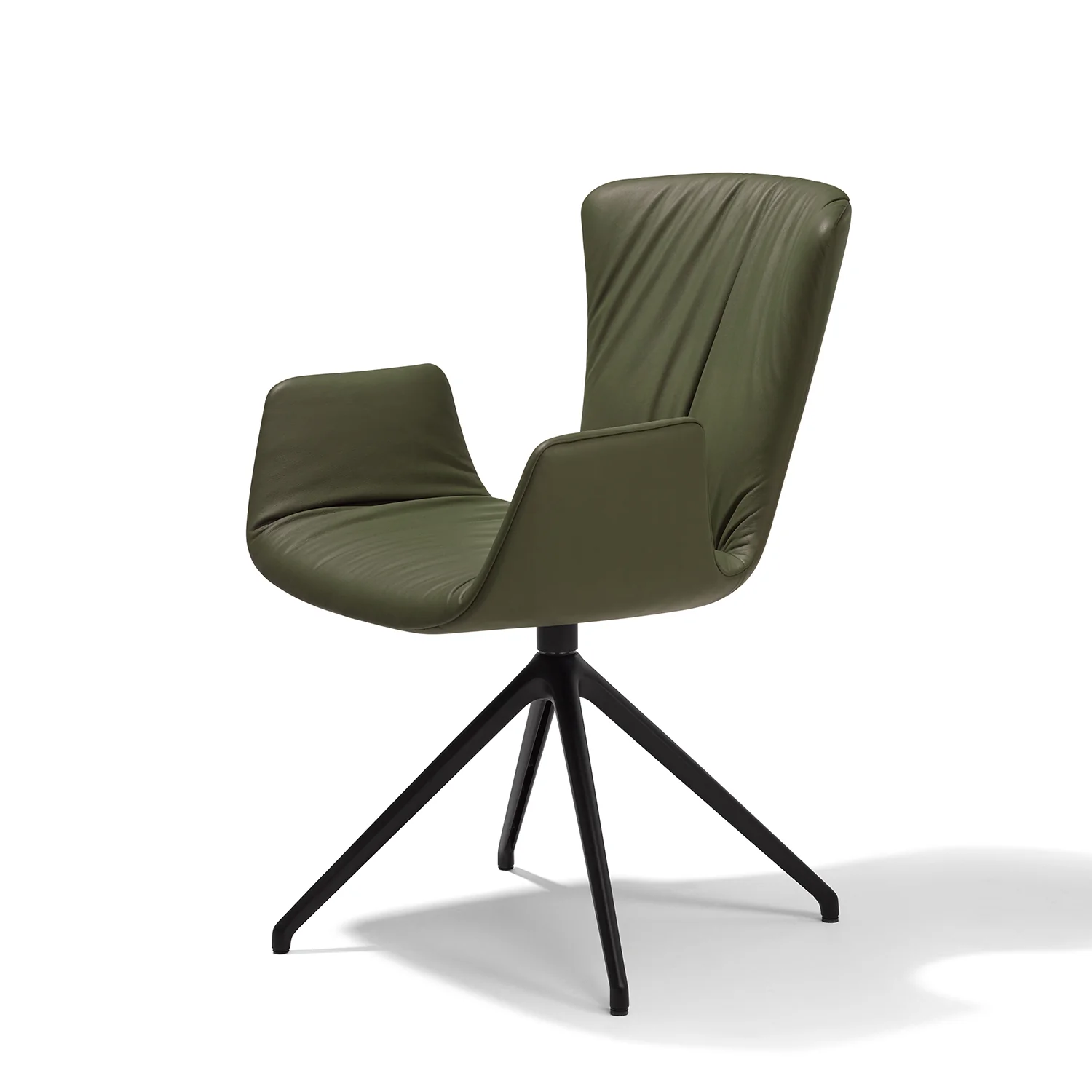 draenert | dexter armchair | swivel base | black leather + charmelle cloud 55 - Image 7