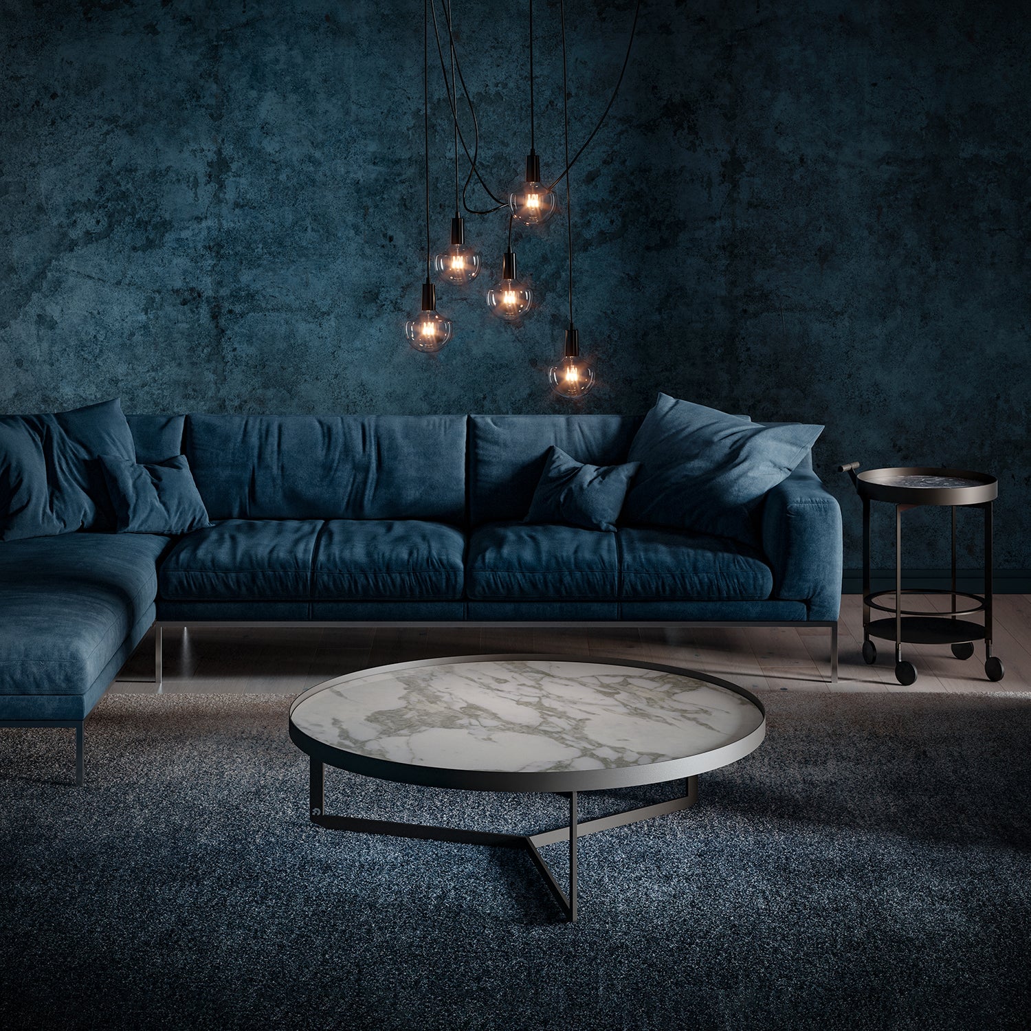 draenert | nebra coffee table with swivel top | azul mary stone + brown glass + dark bronze frame - Image 7