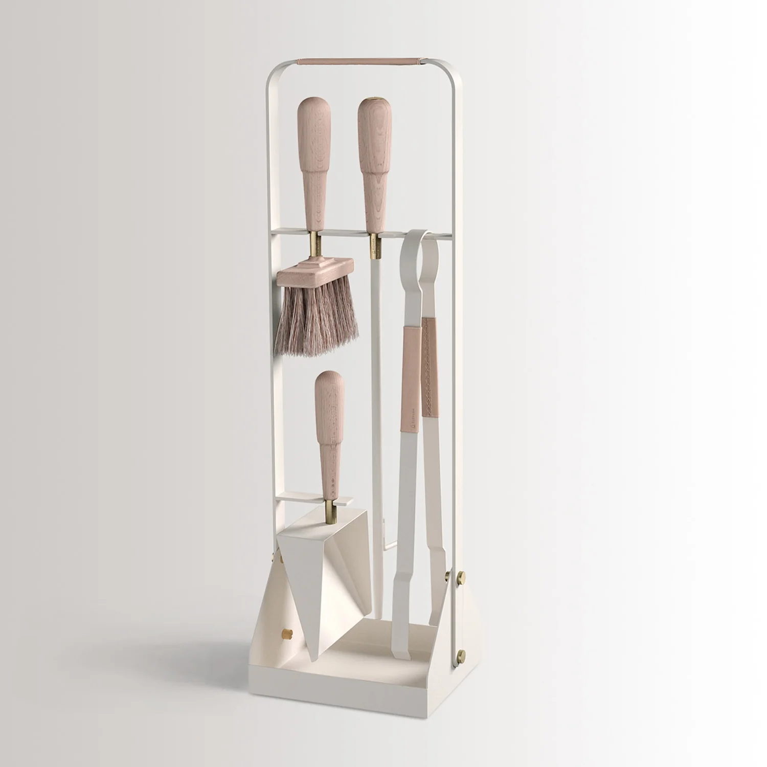 eldvarm | emma fire companion set with leather | blanc - Image 5