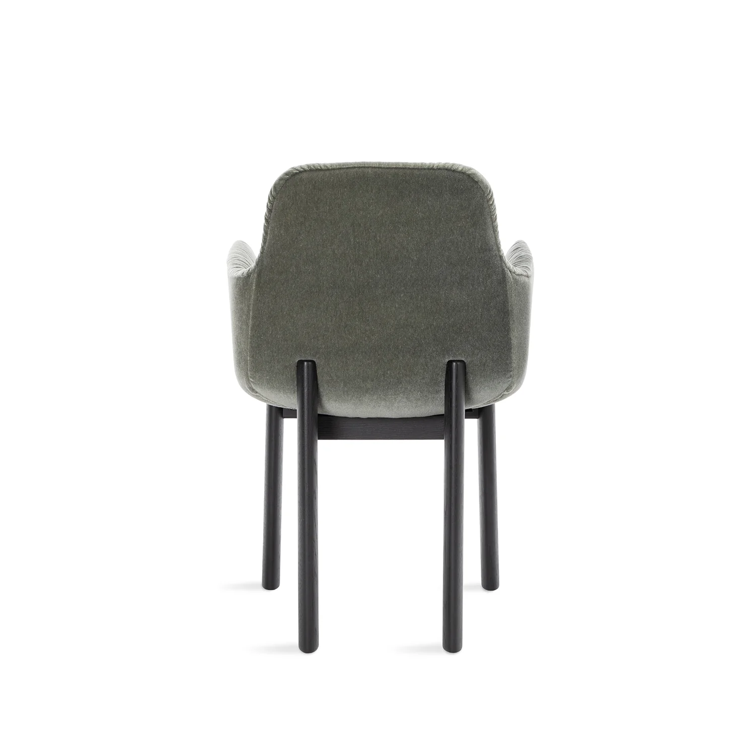 freifrau | leya armchair high | solid wooden frame - black | fabric - vladimiri militare - Image 3