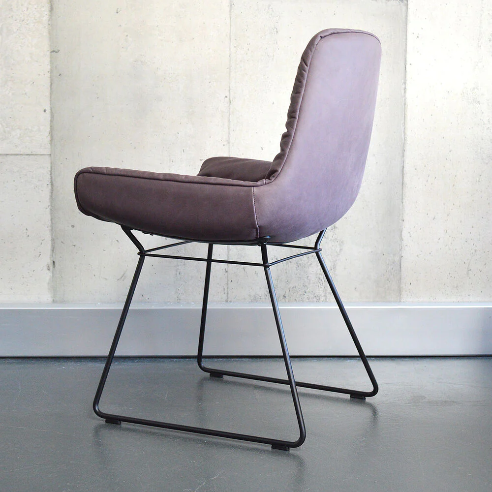 freifrau | leya armchair low | wire frame | muscat prune leather - Image 2