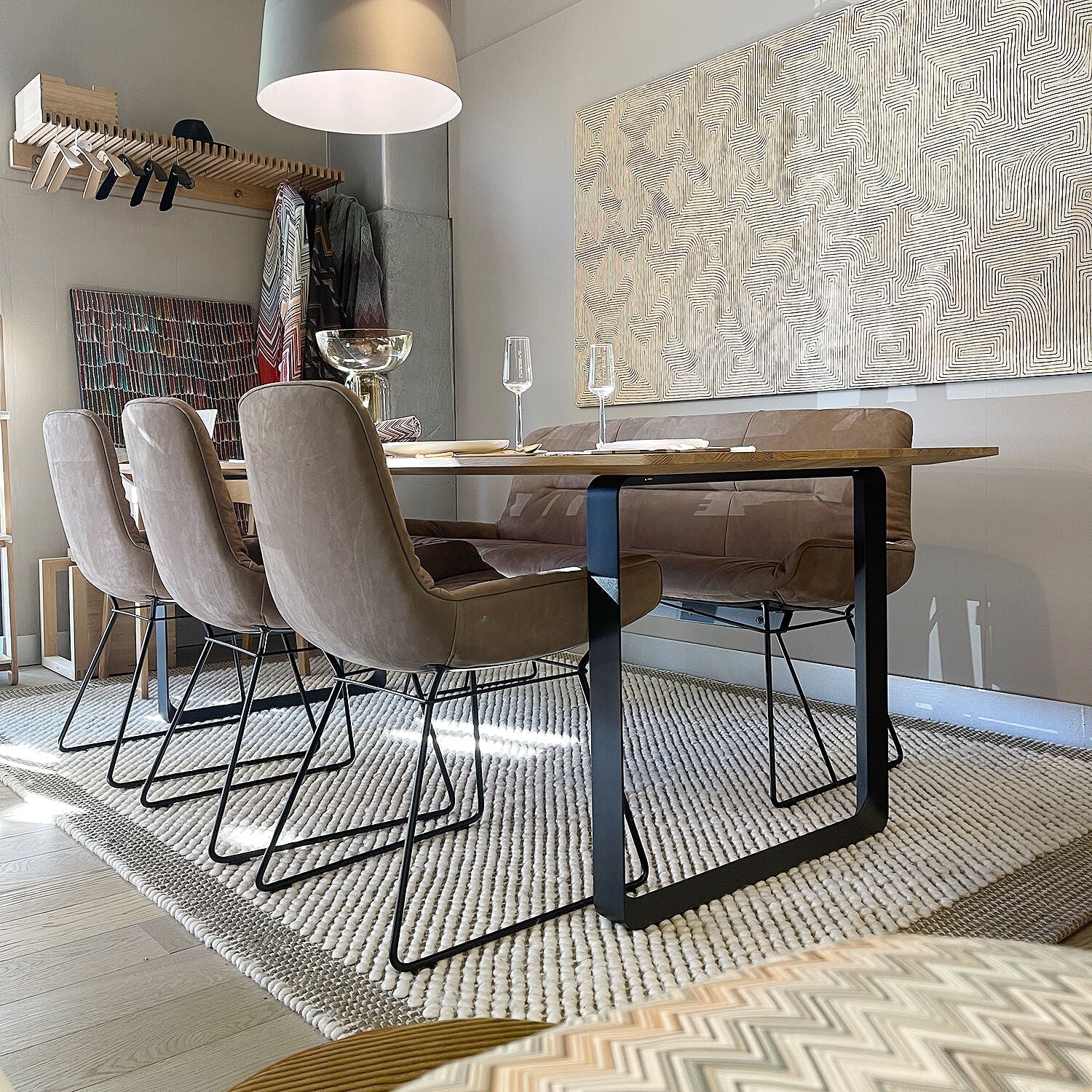 freifrau | leya armchair low | wire frame | cayenne walnut leather - Image 2