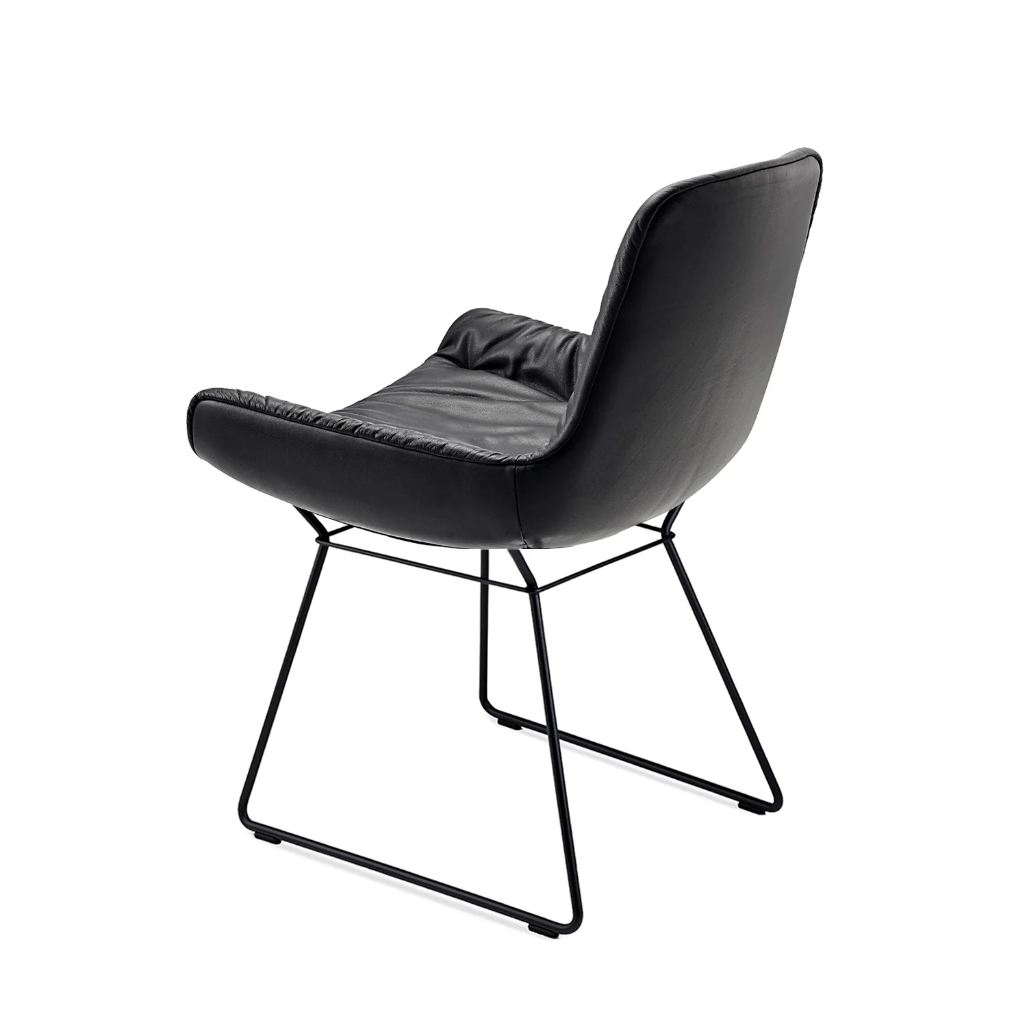 freifrau | leya armchair low | wire frame | cairo ebony (black) leather - Image 3