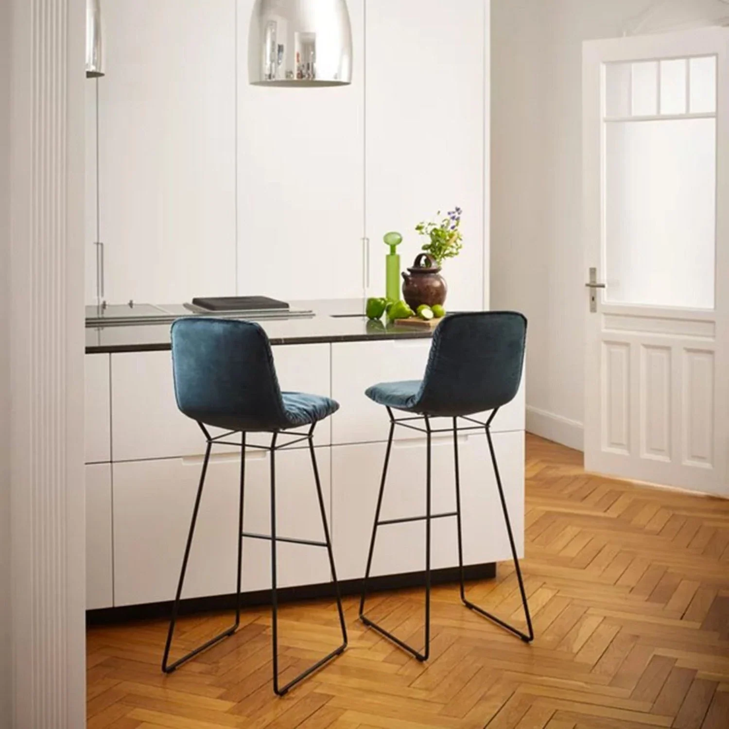 freifrau | leya bar stool high | wire frame | avalon 0045 + sahara plaza leather ~ DC - Image 2
