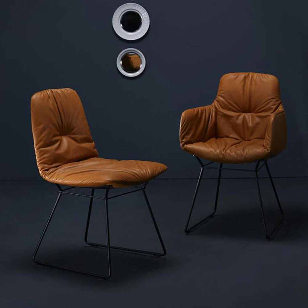 freifrau | leya chair | wire frame | cairo cognac leather - Image 2