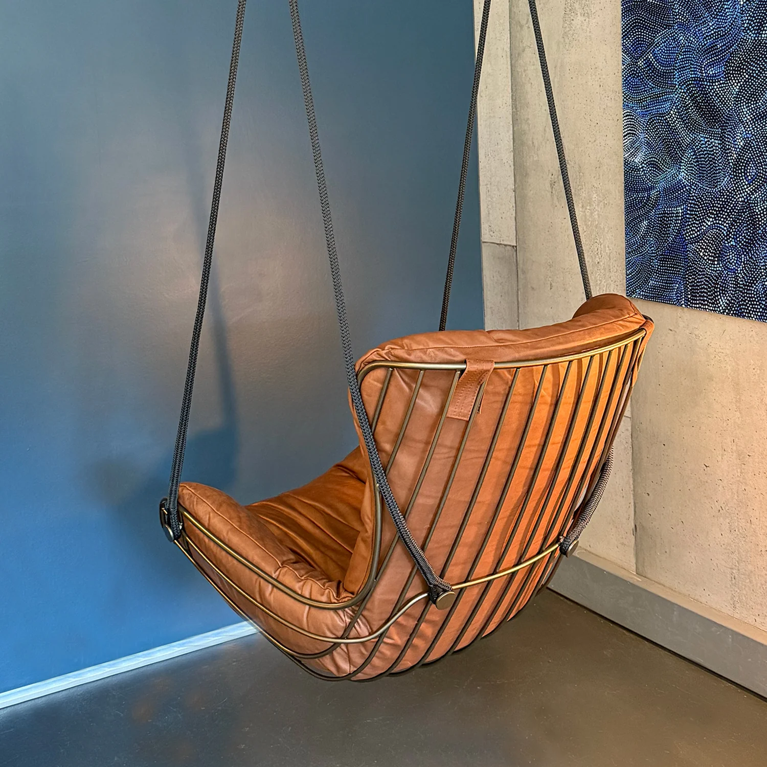 freifrau | leyasol wingback swing seat | adora kandis leather + bronze frame - Image 3