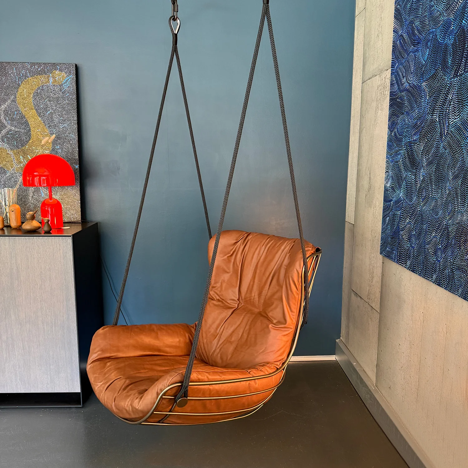 freifrau | leyasol wingback swing seat | adora kandis leather + bronze frame - Image 8