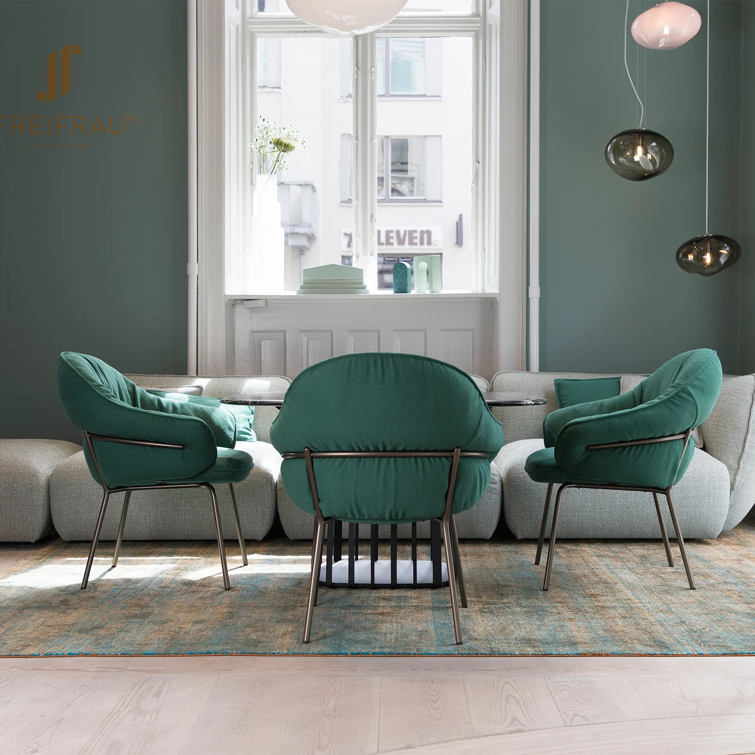 freifrau | low dining | marie armchair | adora walnut leather - Image 11