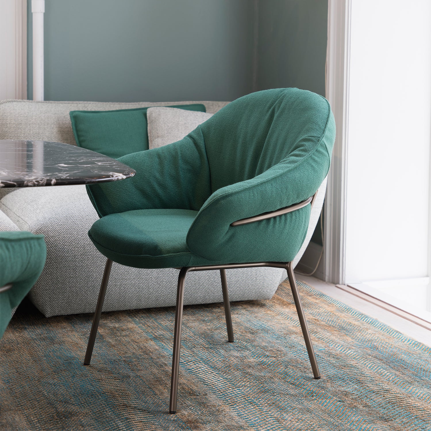 freifrau | low dining | marie armchair | adora walnut leather - Image 10