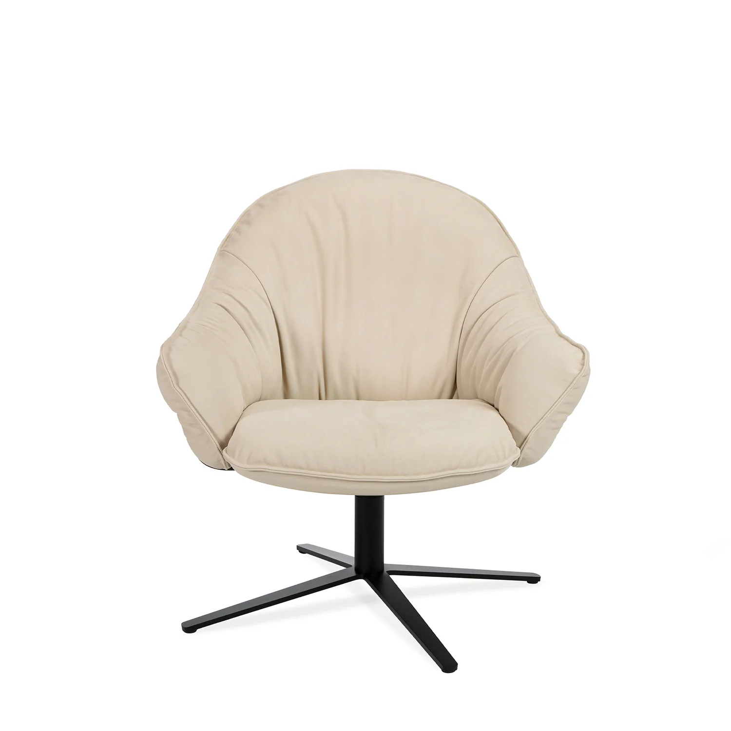 freifrau | marie lounge chair | x-base with rocker + tilting mechanism | adora jade leather + bronze frame - Image 19