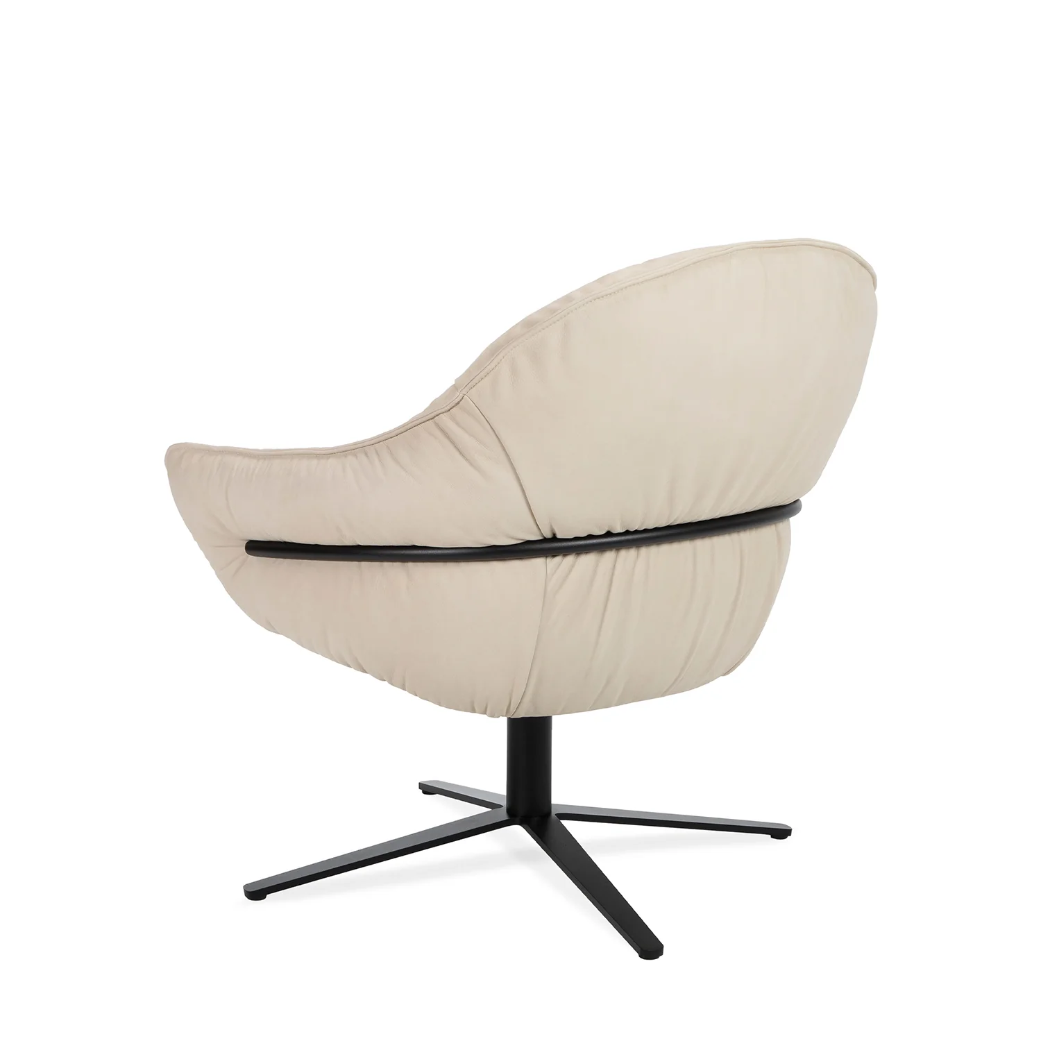 freifrau | marie lounge chair | x-base with rocker + tilting mechanism | adora jade leather + bronze frame - Image 20