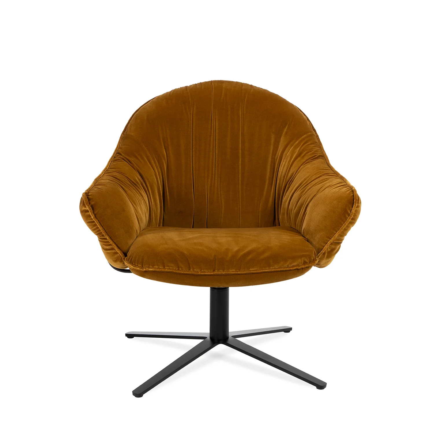 freifrau | marie lounge chair | x-base with rocker + tilting mechanism | adora jade leather + bronze frame - Image 7