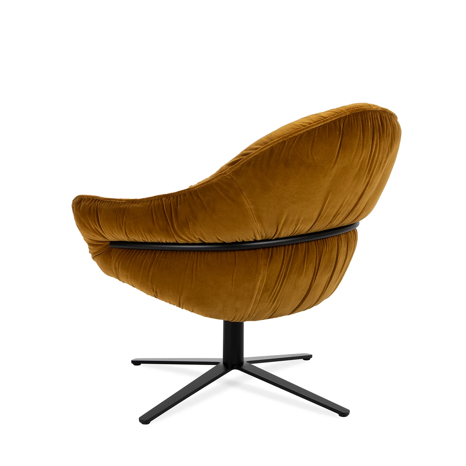 freifrau | marie lounge chair | x-base with rocker + tilting mechanism | adora jade leather + bronze frame - Image 8