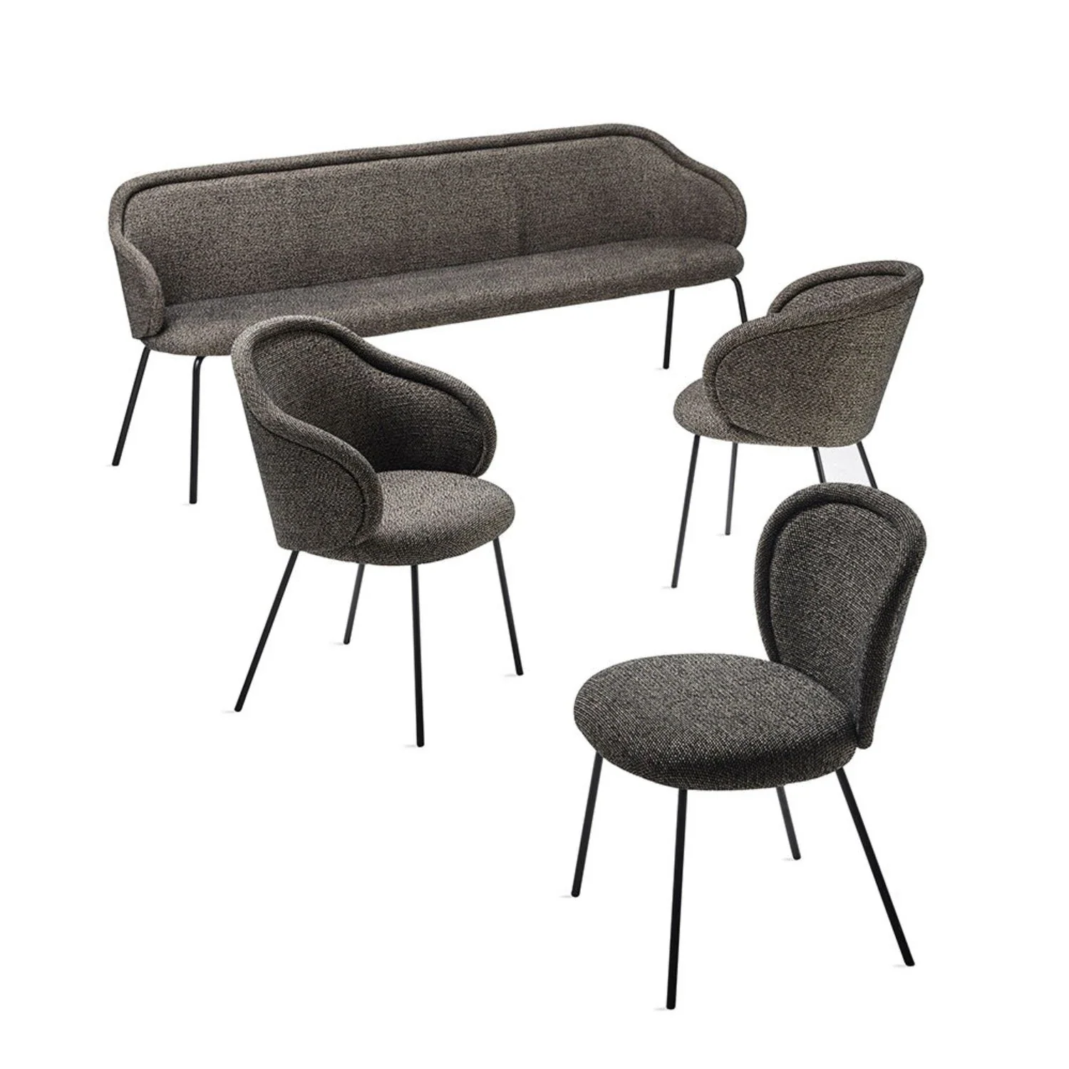 freifrau | ona curve armchair 2020 | steel frame | shake steel - Image 6