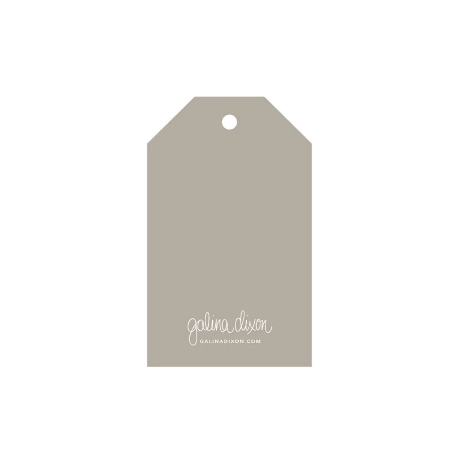 galina dixon | gift tag | hello little one grey - white text - Image 2