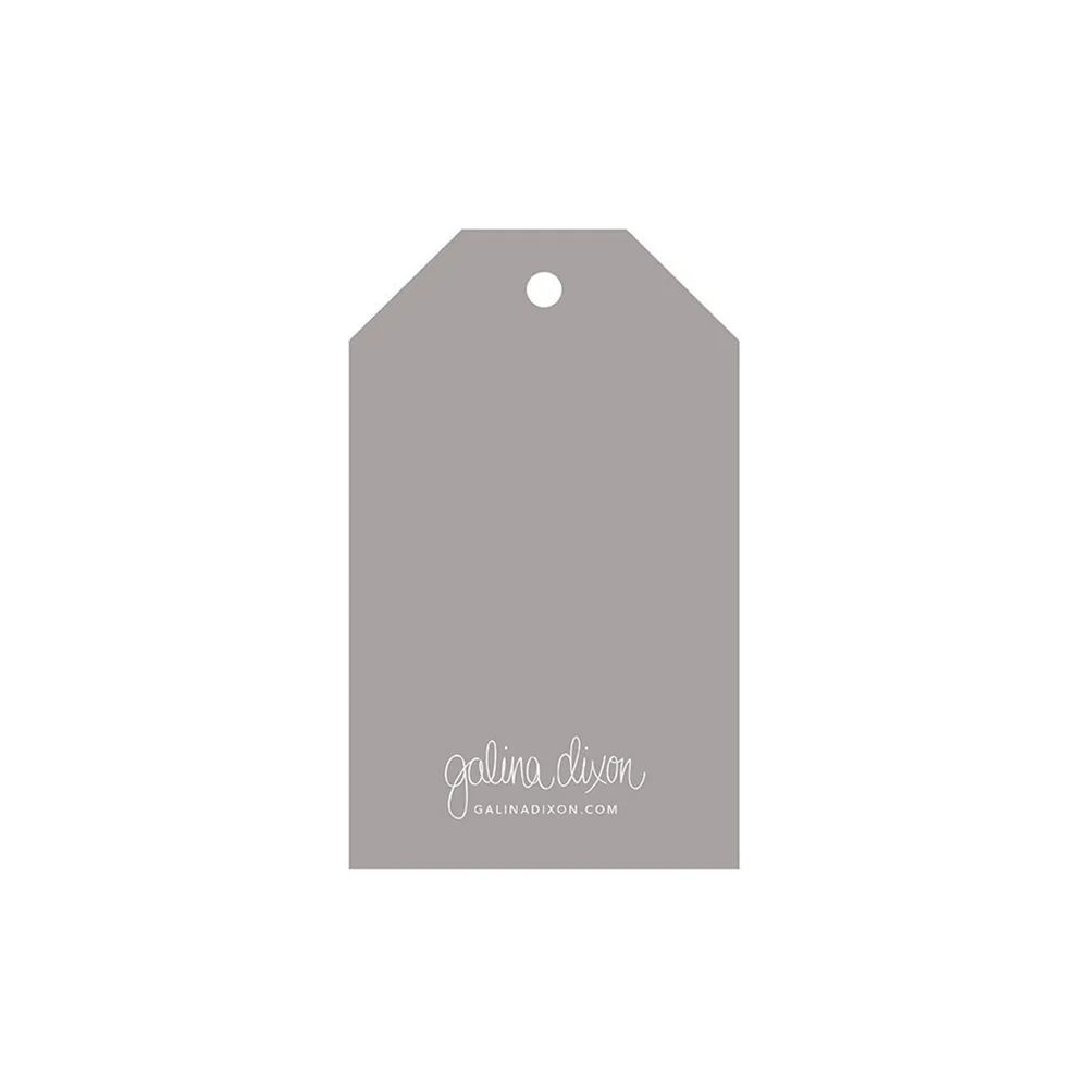 galina dixon | gift tag | merry christmas grey + white text - seasonal - Image 3