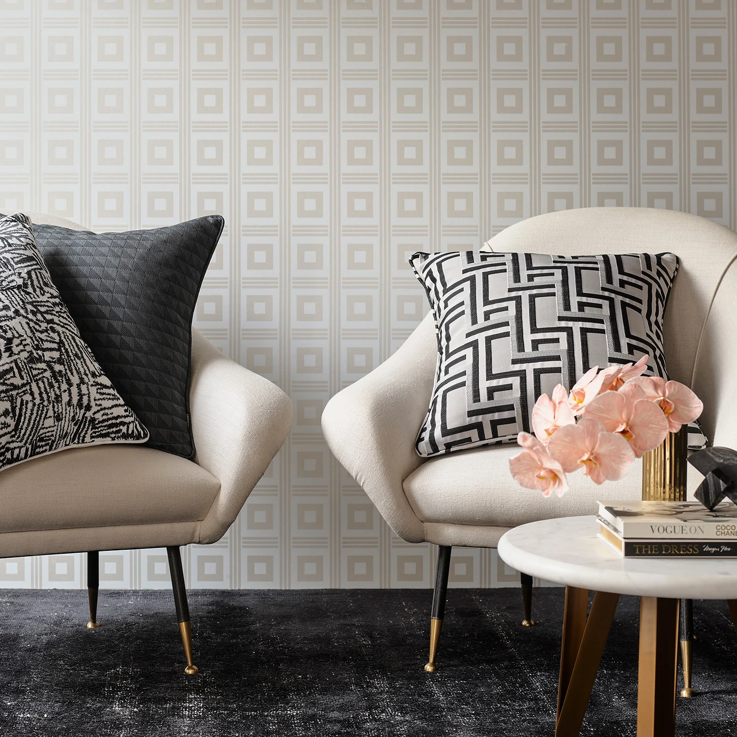greg natale | forbes cushion | black + grey - DC - Image 2