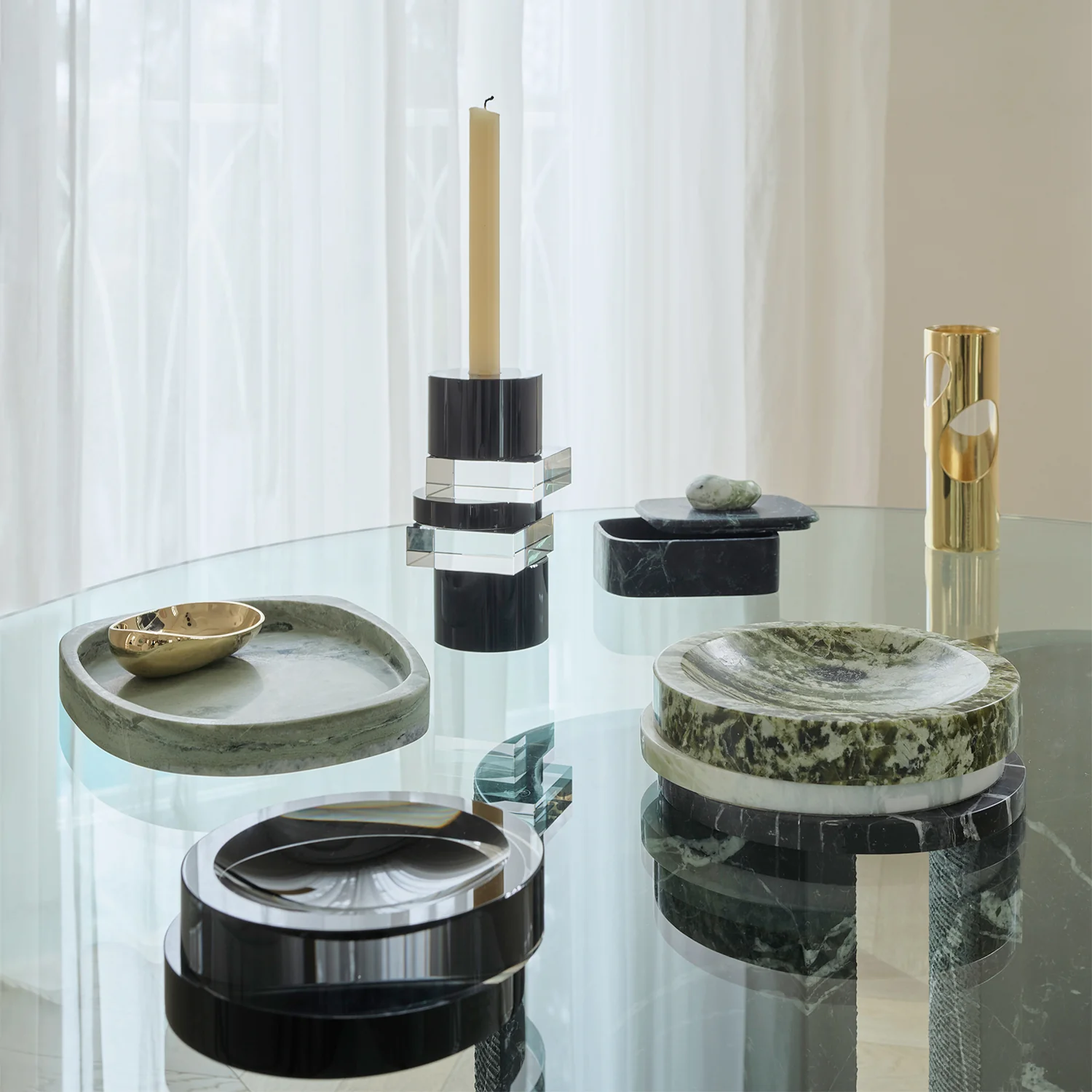 greg natale | pila bowl | irish green + blue onyx + verde marble - Image 3