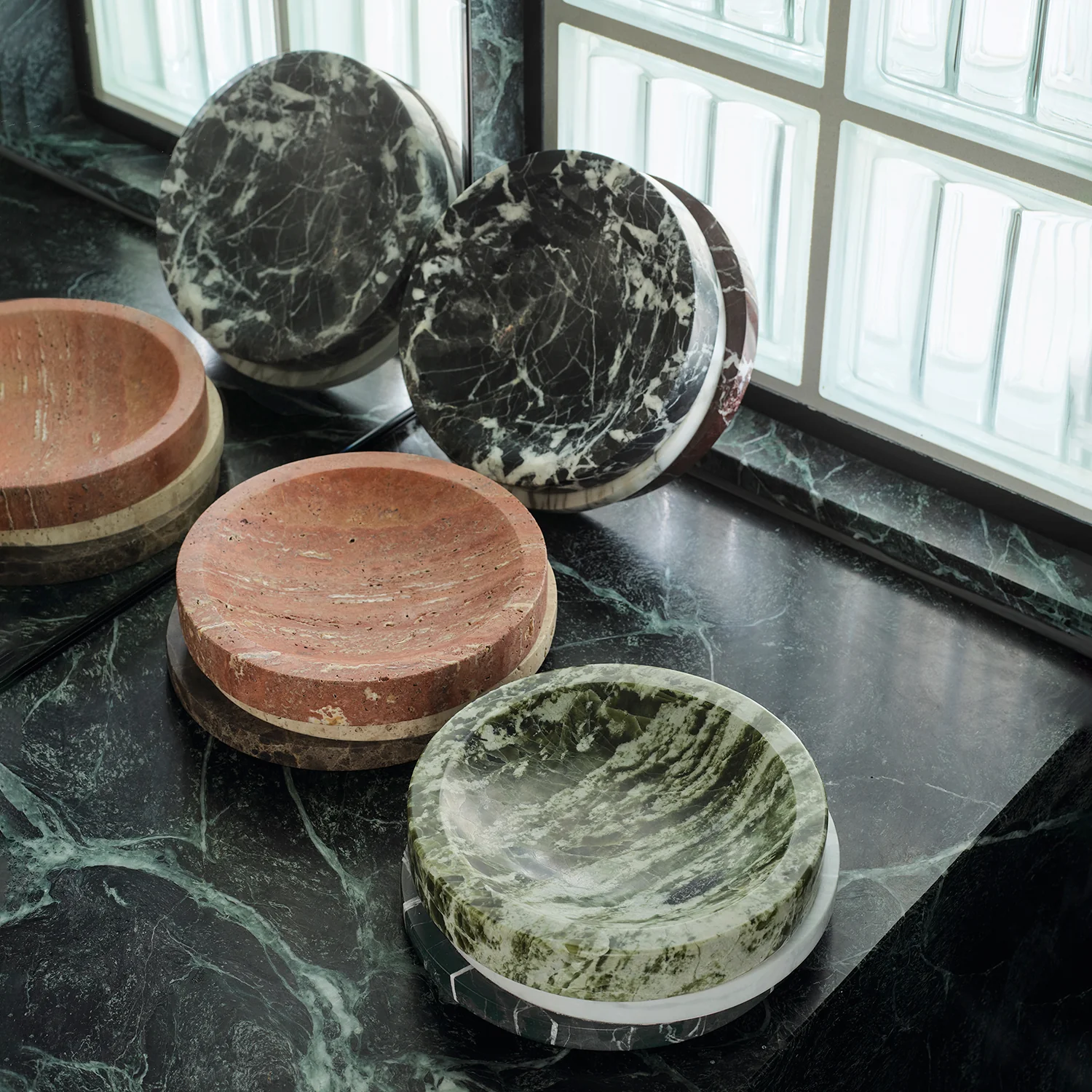 greg natale | pila bowl | irish green + blue onyx + verde marble - Image 2