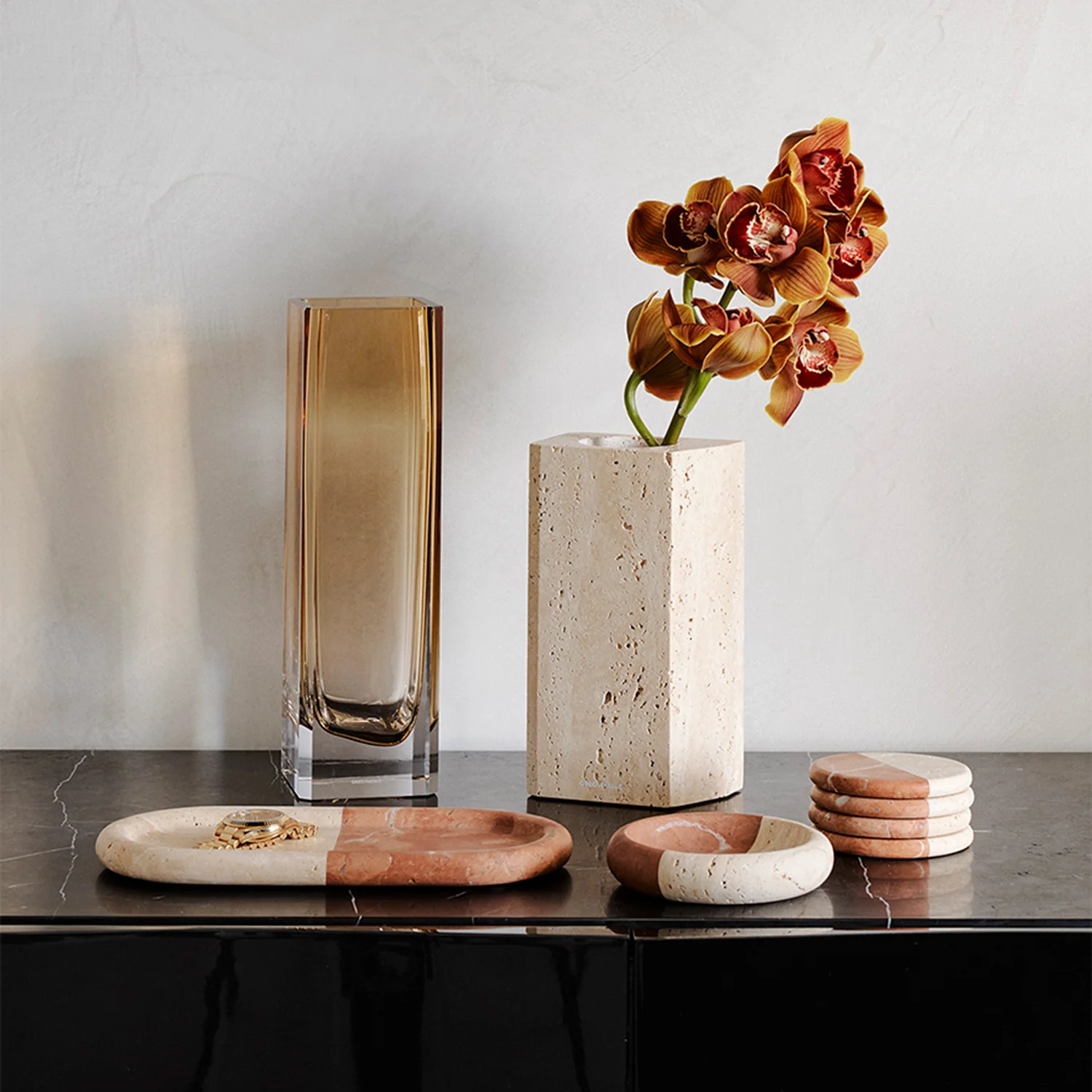 greg natale | polar tray | coral + travertine - Image 3