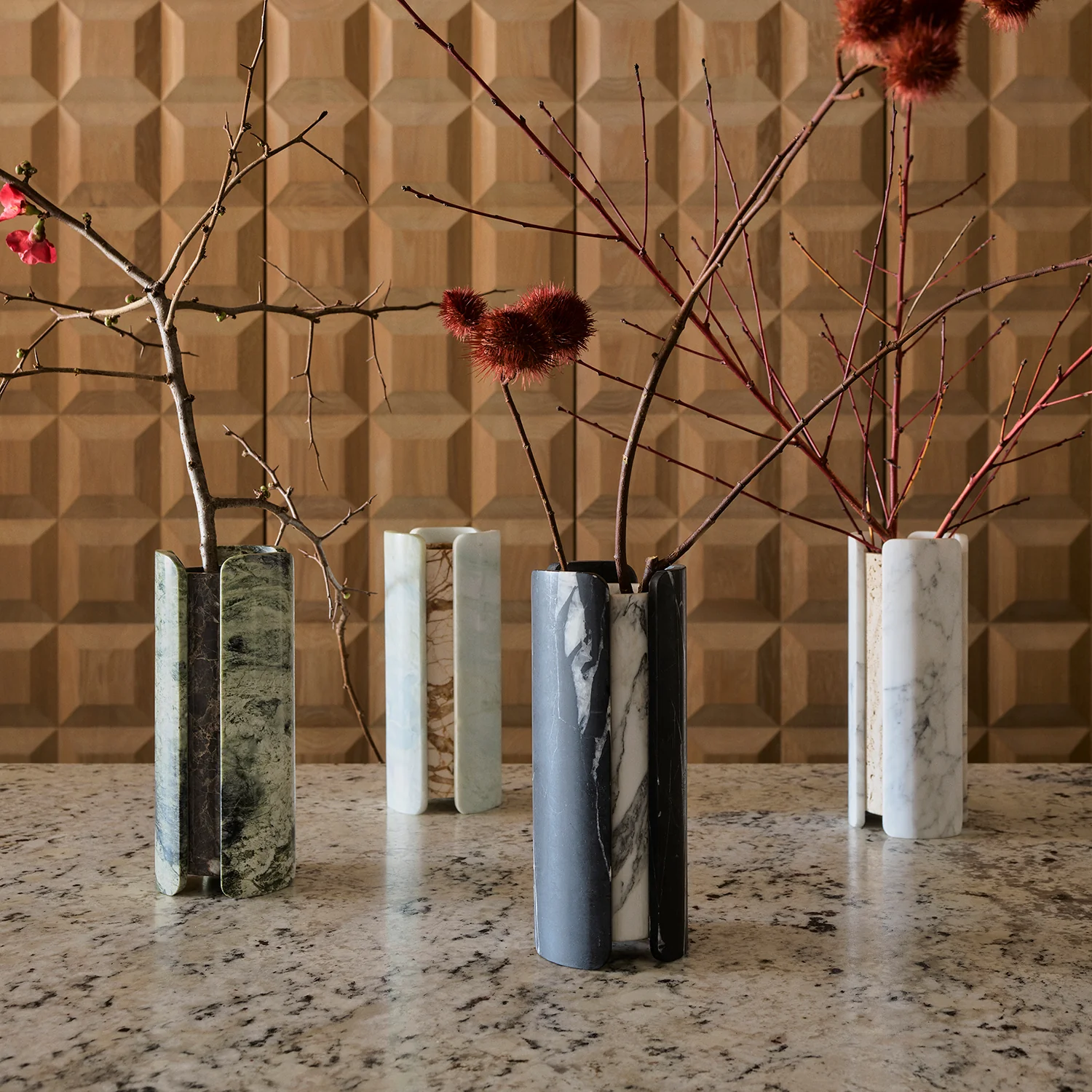 greg natale | vent vase | travertine + arabescato - Image 2