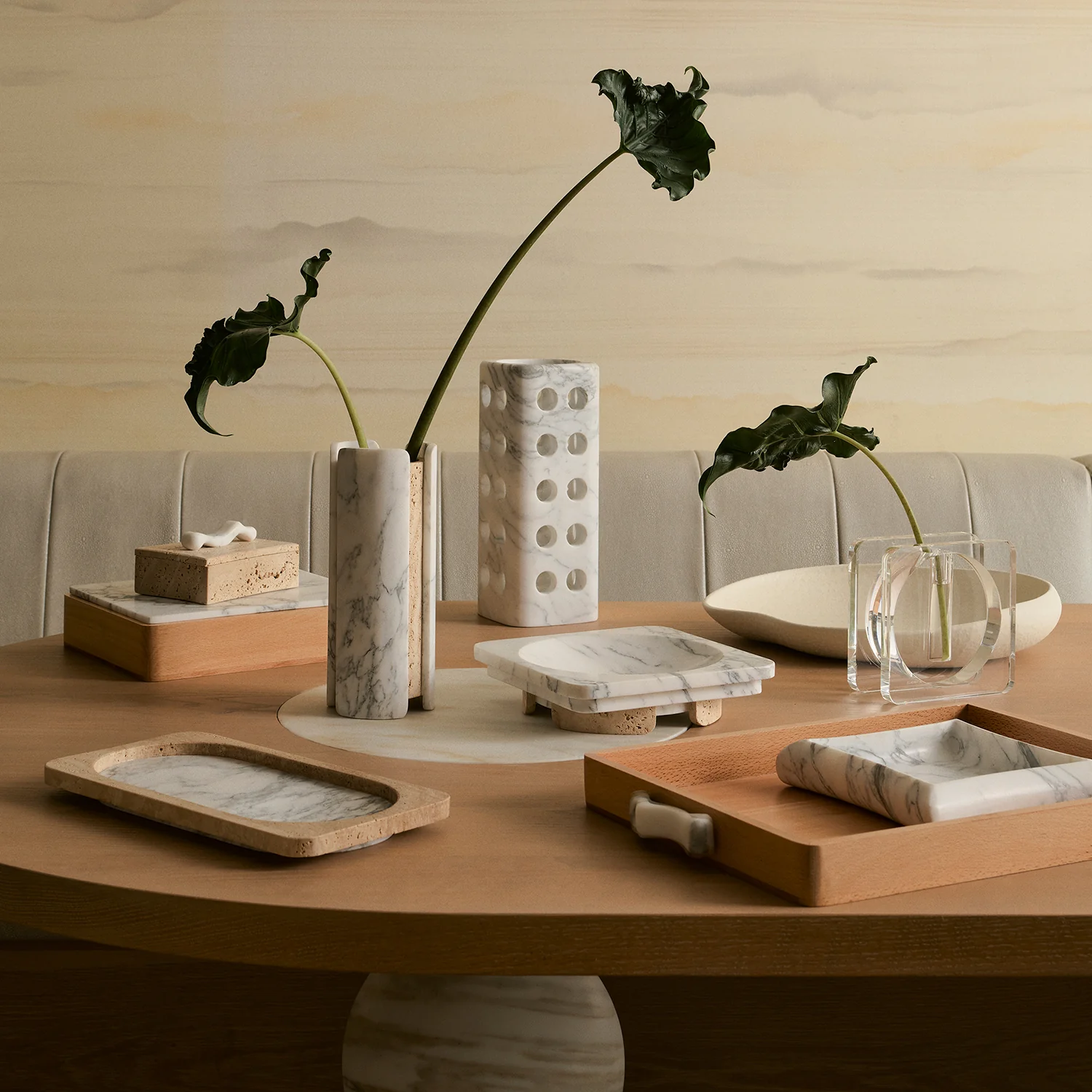 greg natale | vent vase | travertine + arabescato - Image 3