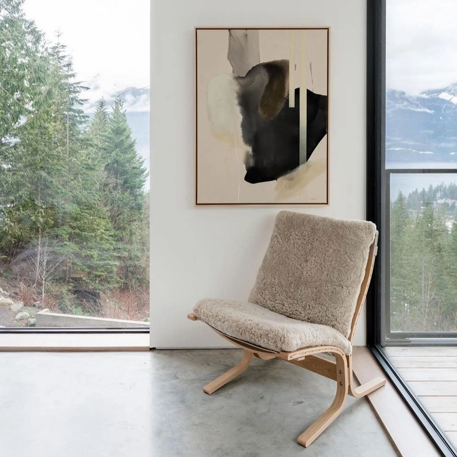 hjelle | siesta ovis 302 OV chair | low back | oak + sheepskin moonlight - Image 4