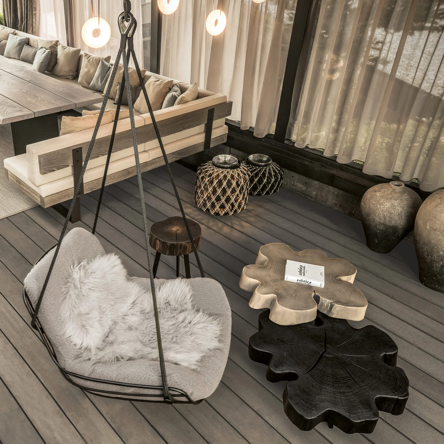 janua | bc 05 stomp outdoor table | 30-40cm | raw acacia - Image 2