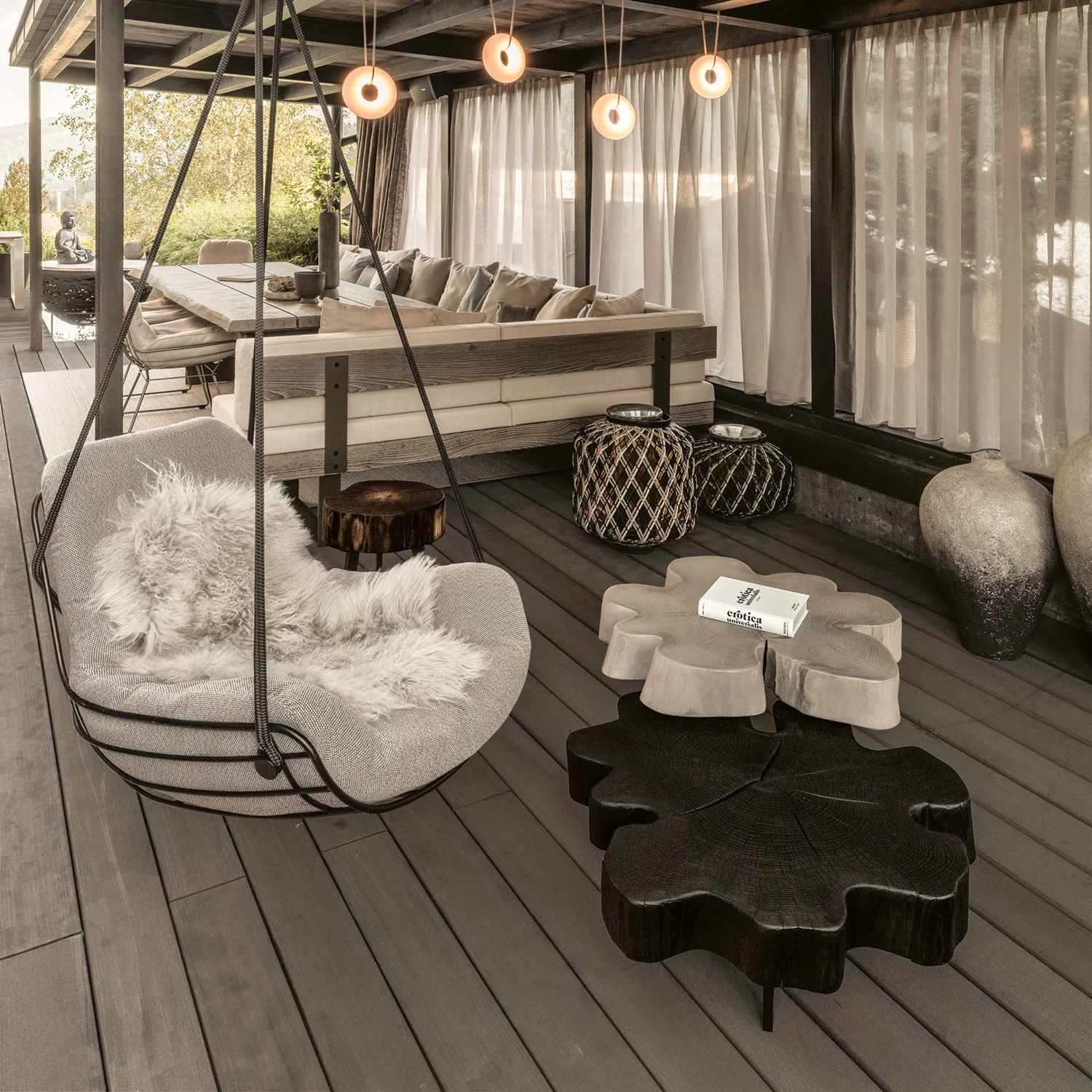 janua | bc 05 stomp outdoor table | 30-40cm | raw acacia - Image 5