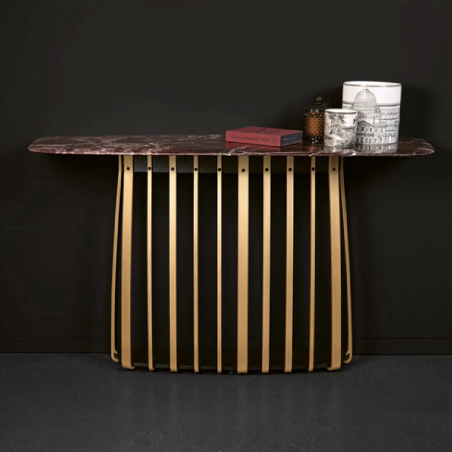 janua | bc 10 basket console table | oak + black base - Image 8