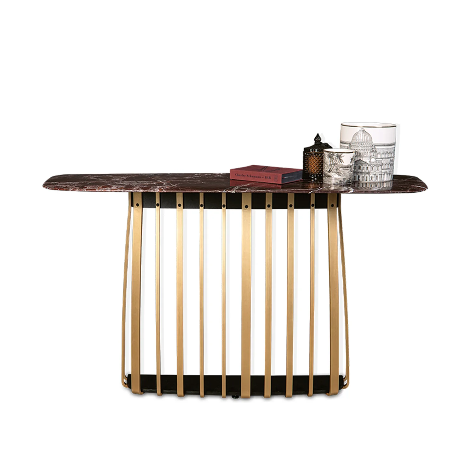 janua | bc 10 basket console table | smoked oak + black base - Image 5