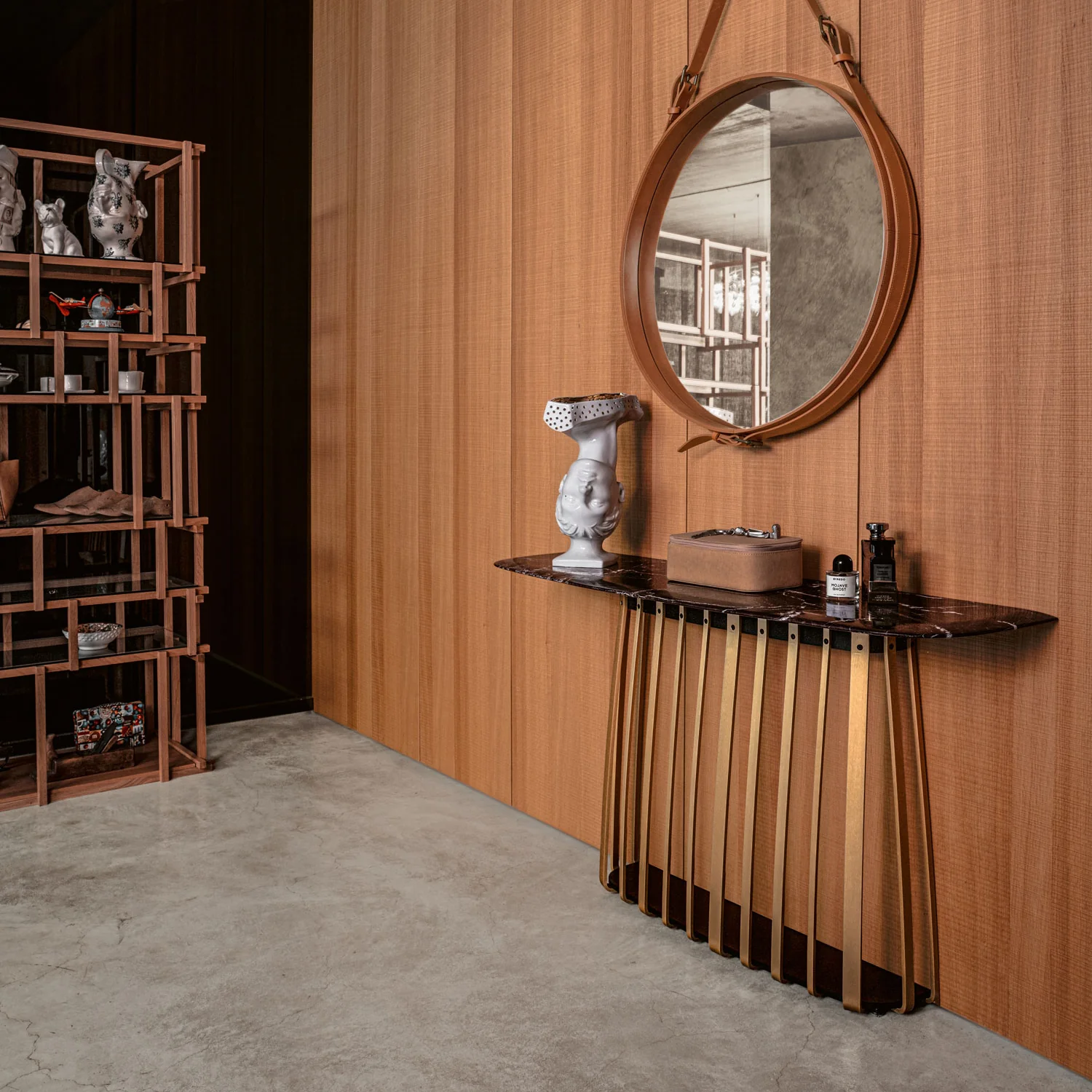 janua | bc 10 basket console table | smoked oak + black base - Image 6