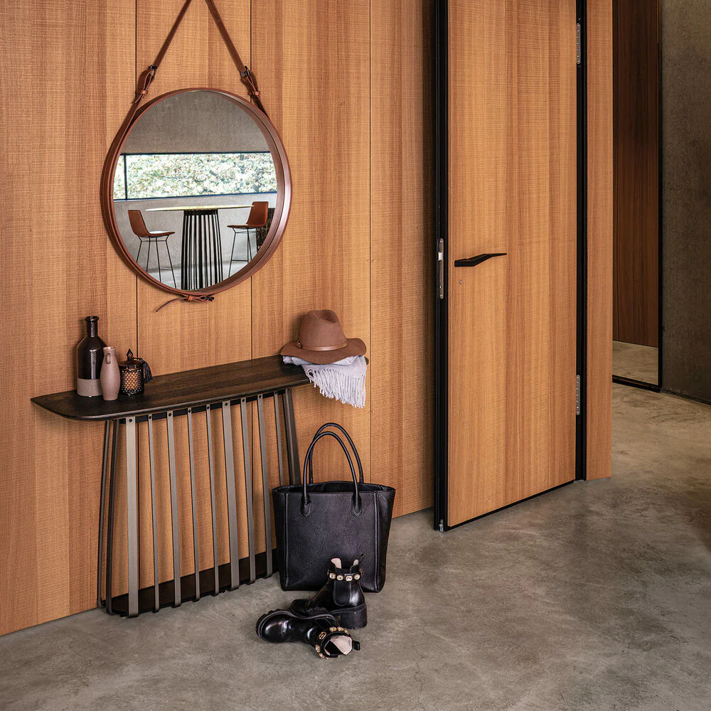 janua | bc 10 basket console table | smoked oak + brass base - Image 3