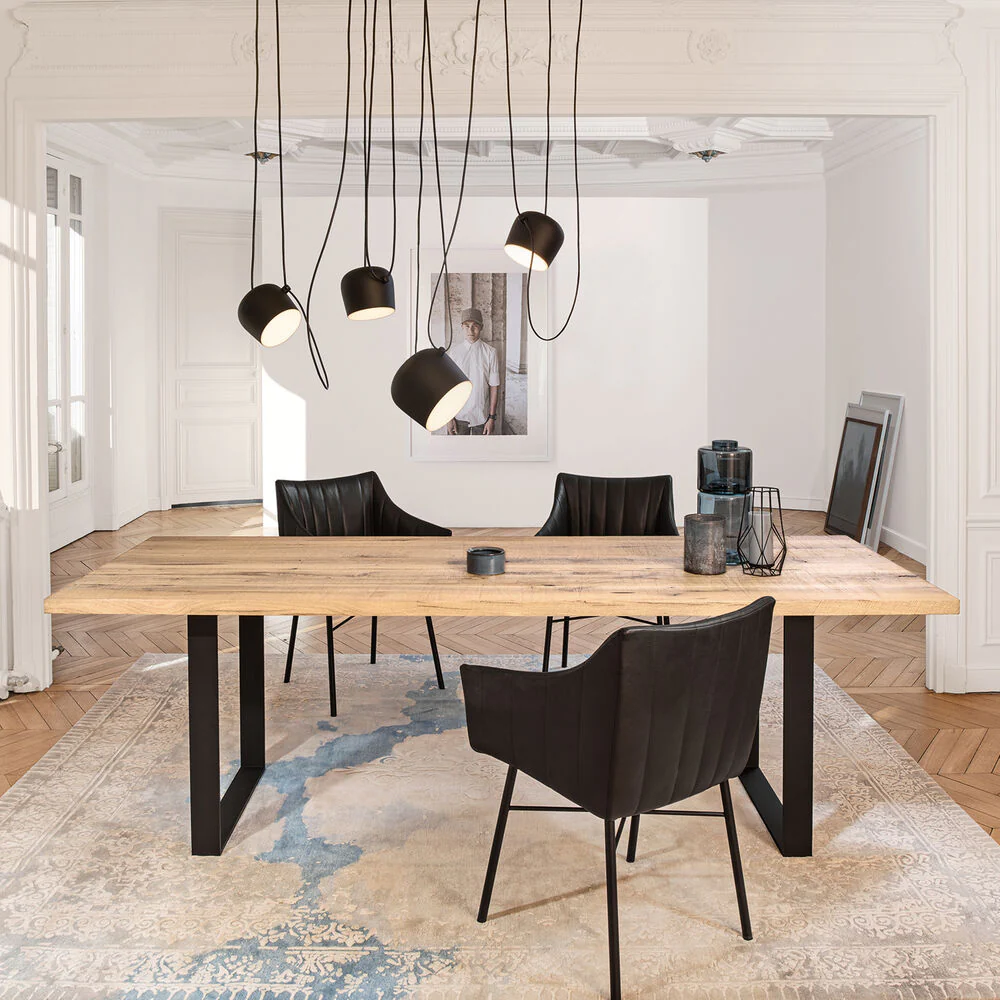 janua | sc 58 table | white pigmented oak + black base 280x110cm - Image 2