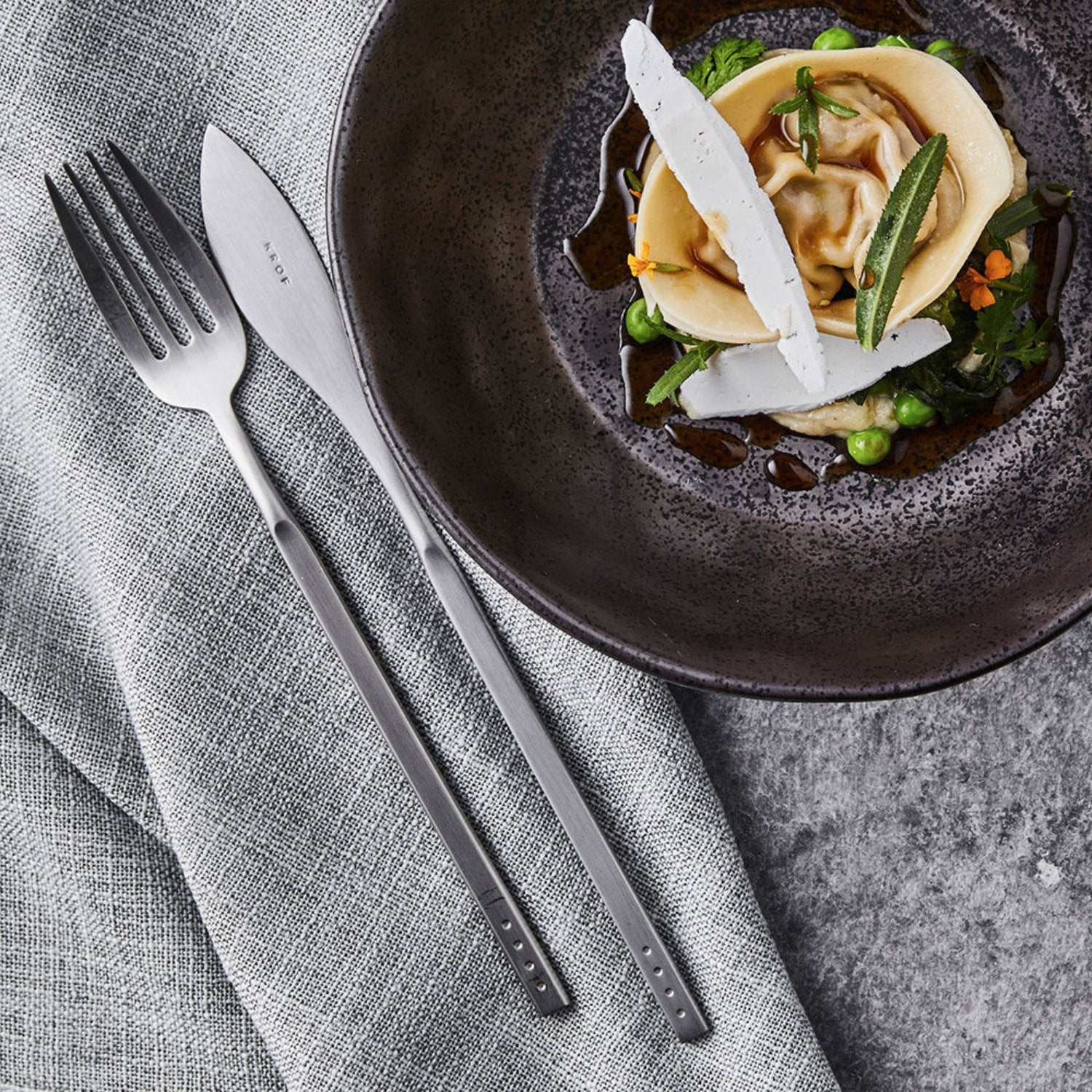 krof | collection no.1 | 24 piece cutlery set | brushed silver - Image 7