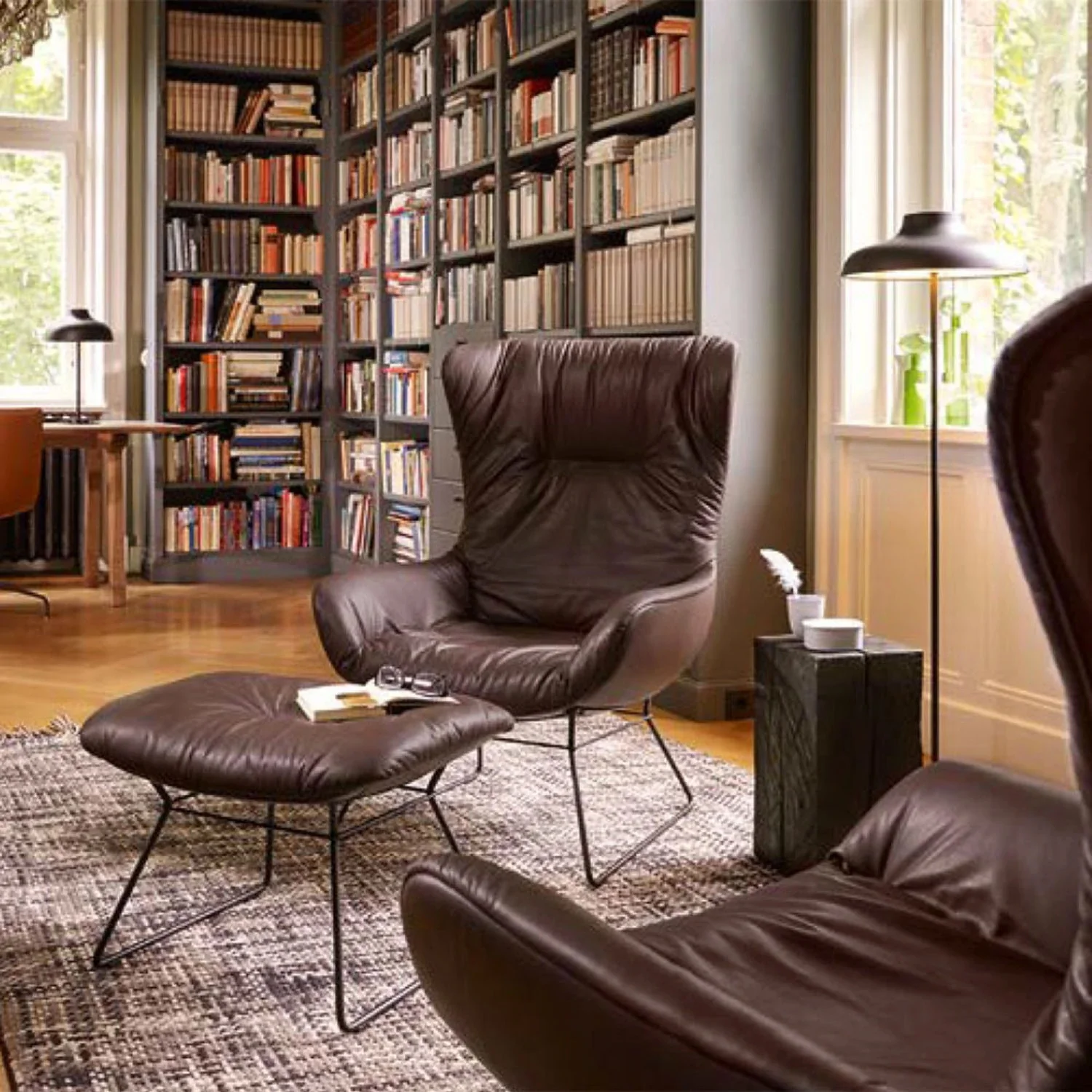 freifrau | leya ottoman | wire frame | cairo cognac leather - Image 2