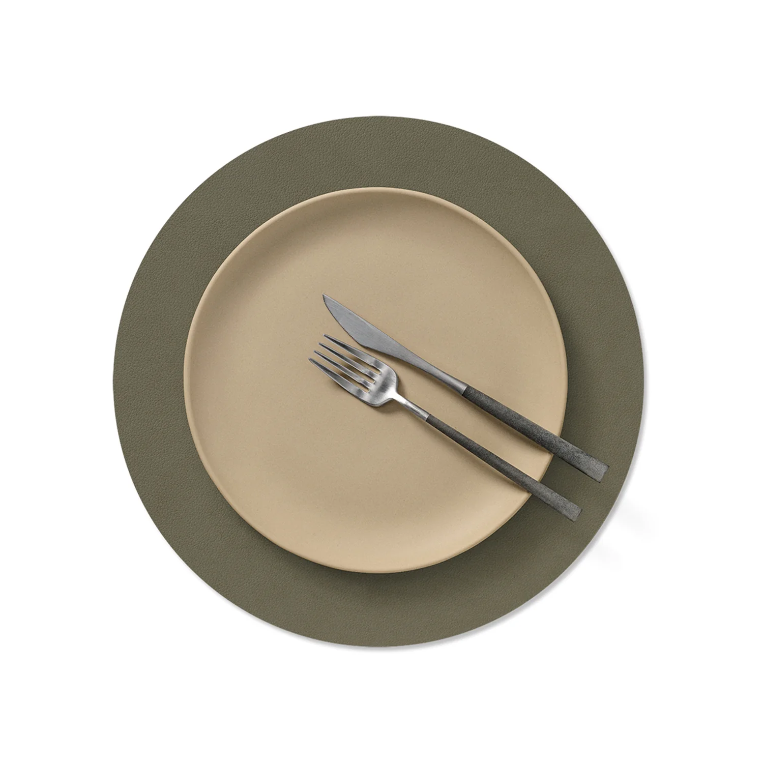 lind dna | table mat | circle medium | nupo army green - Image 2