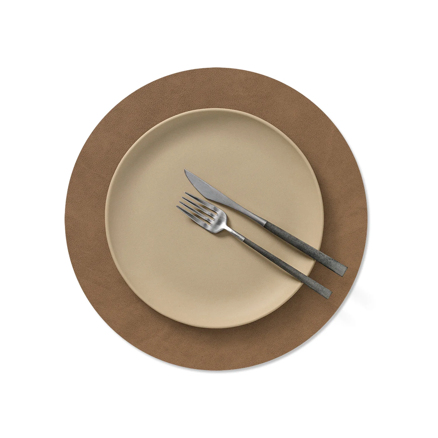 lind dna | table mat | circle medium | nupo brown - Image 2