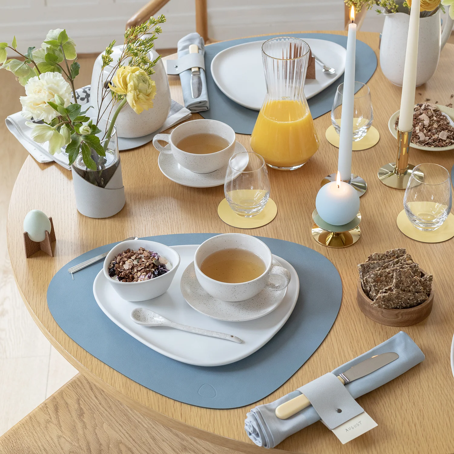 lind dna | table mat | curve large | nupo light blue - Image 3