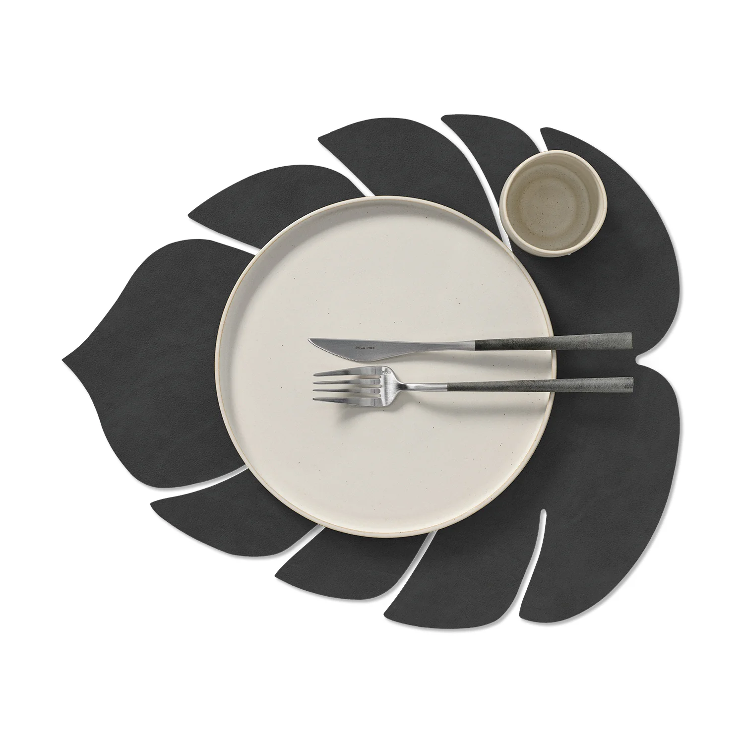 lind dna | table mat | leaf large | nupo black - Image 2