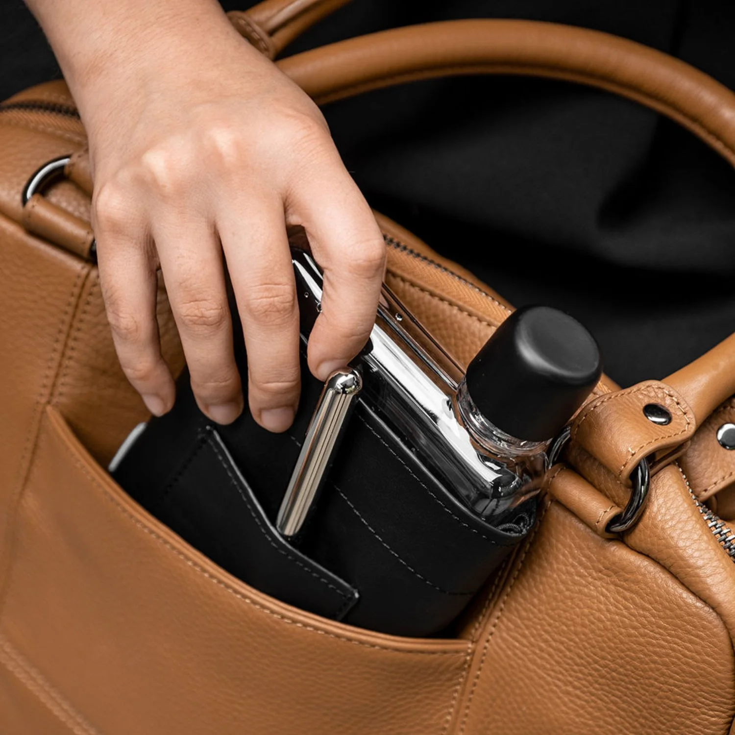 memobottle | sleeve A6 leather | black - LC - Image 5